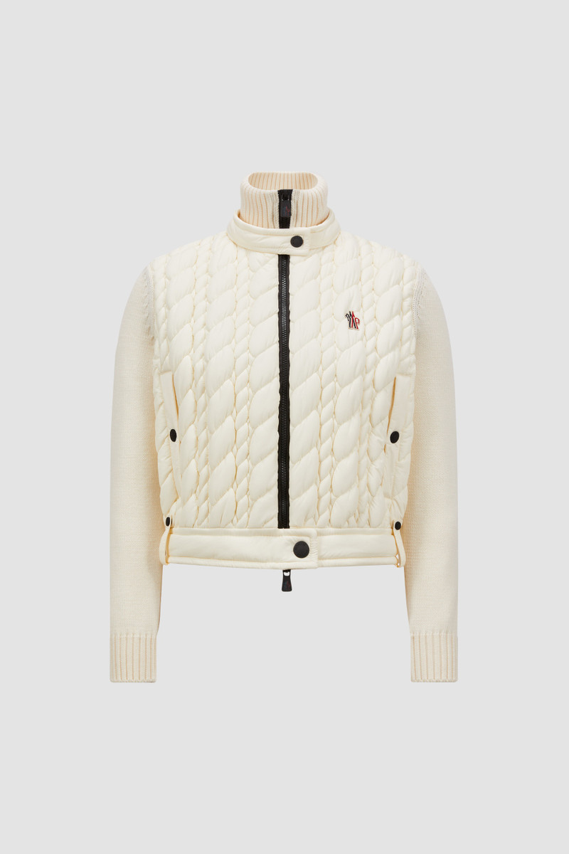 Padded Wool Zip-Up Cardigan - 1