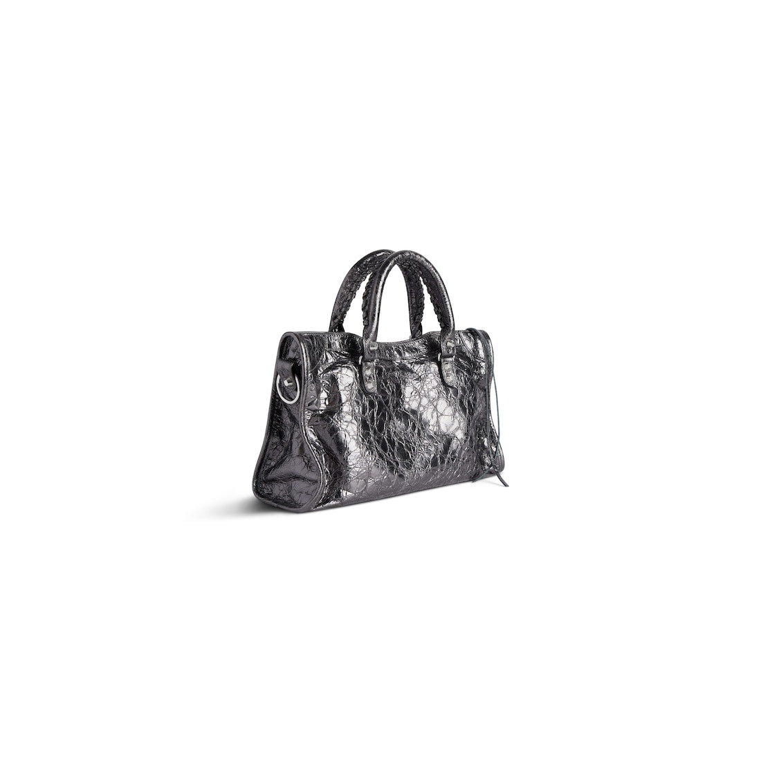 Women's Le City Small Bag Metallized in Grey - 3