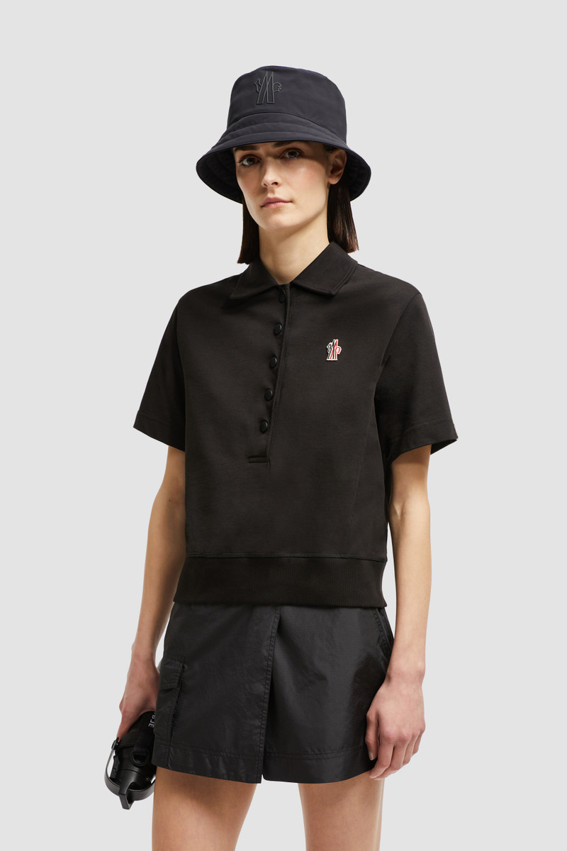 Moncler Grenoble Logo Patch Cotton Polo Shirt outlook