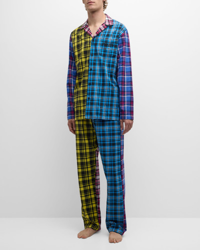 Moschino Men's Mixed-Plaid Pajama Set outlook