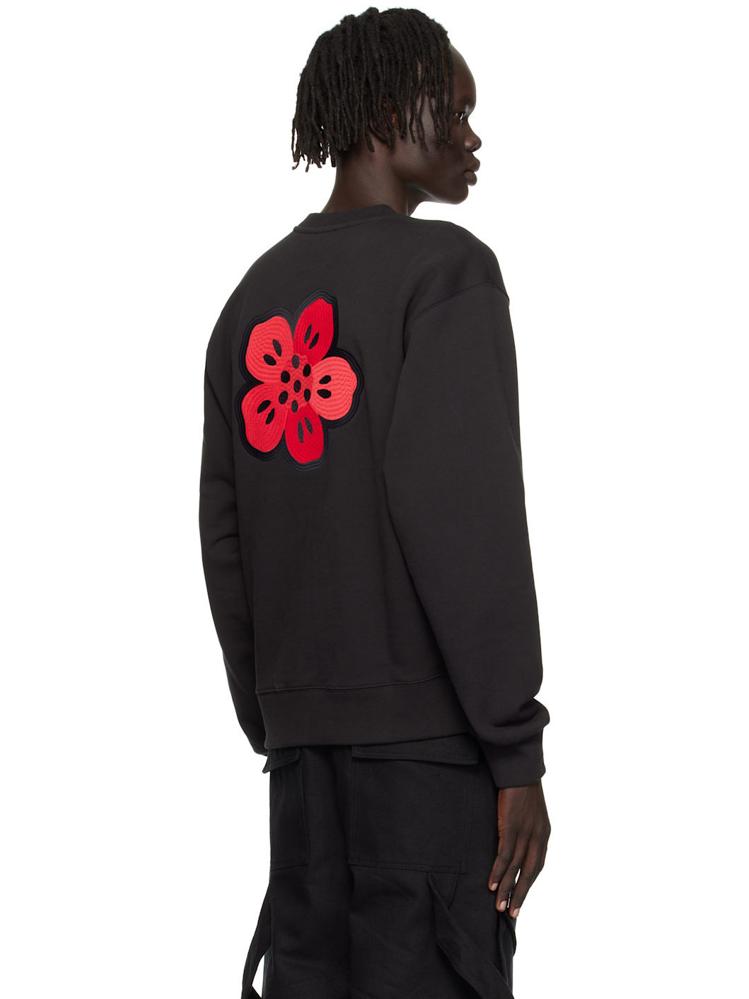 Black Kenzo Paris 'Boke Flower' Embroidered Sweatshirt - 3