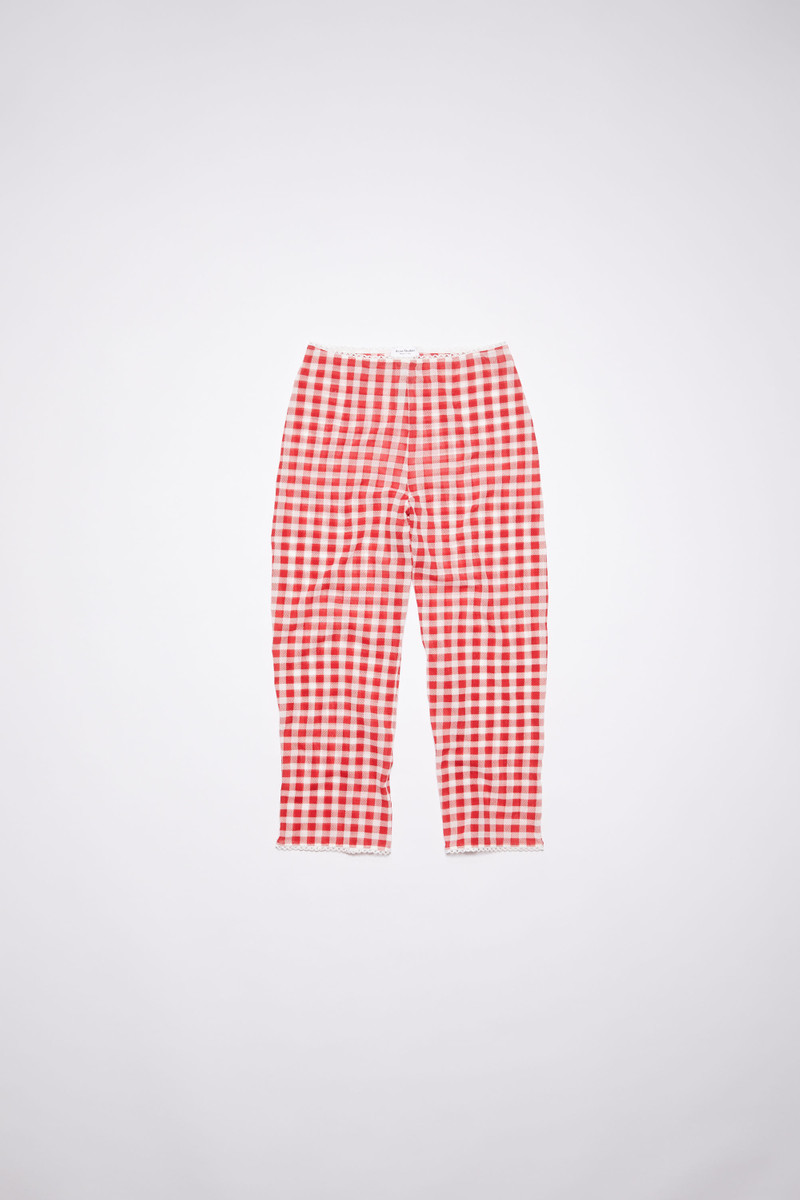 Gingham tights - Cardinal red 6