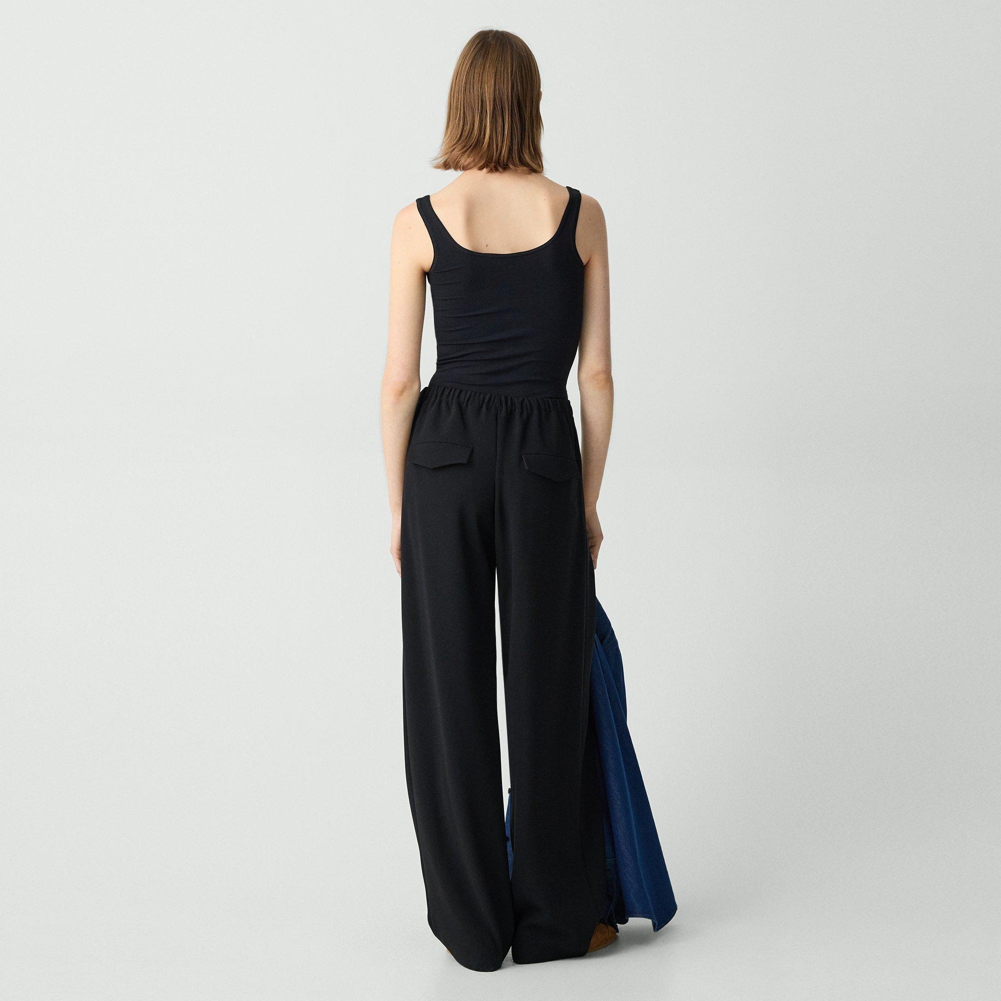 Pleated Pull-On Pant in Admiral Crepe - 4