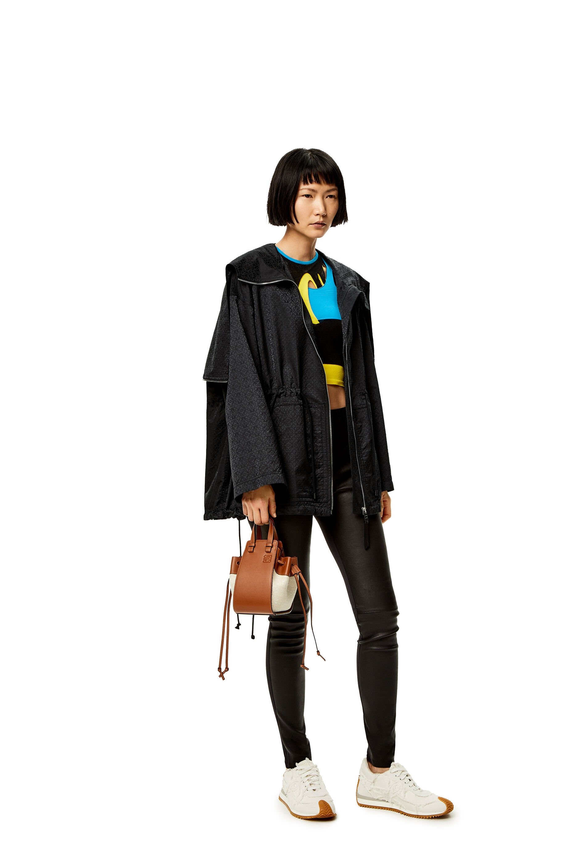 Anagram jacquard hooded jacket in nylon - 2