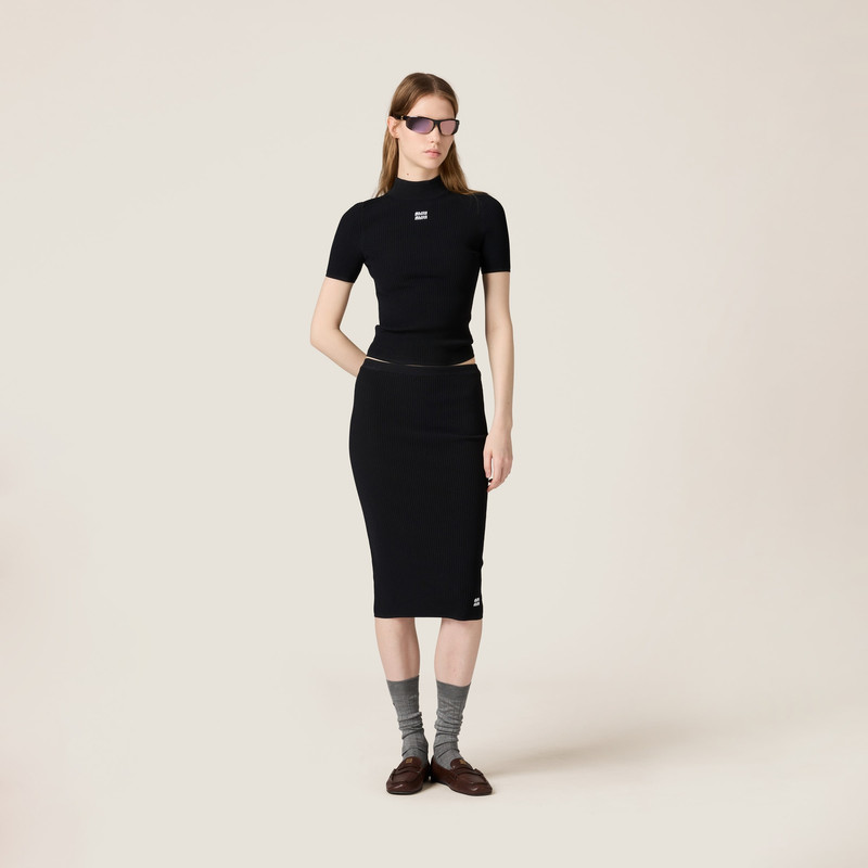 Miu Miu Viscose turtleneck sweater outlook