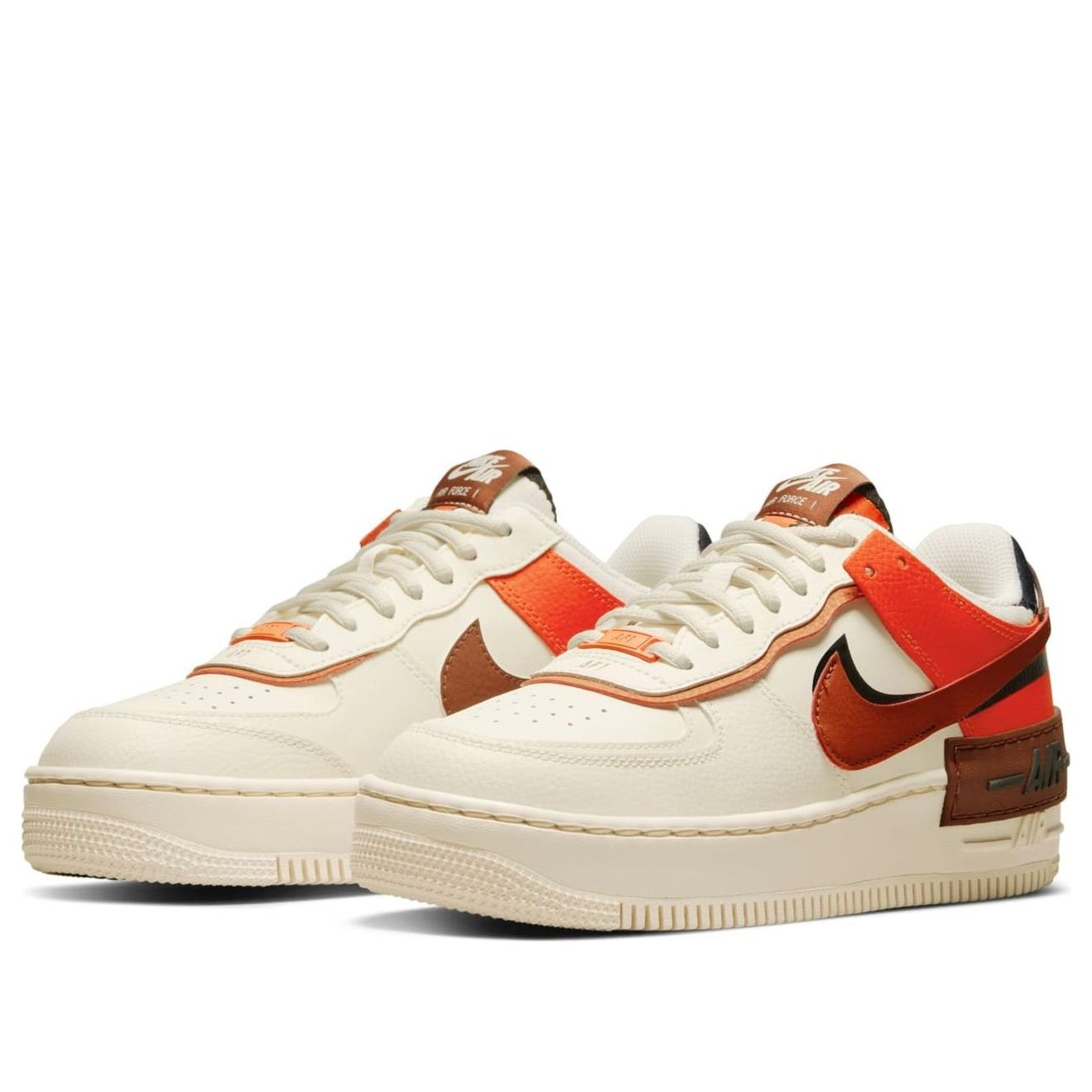 (WMNS) Nike Air Force 1 Shadow 'Pale Ivory Oxen Brown' CI0919-114 - 3