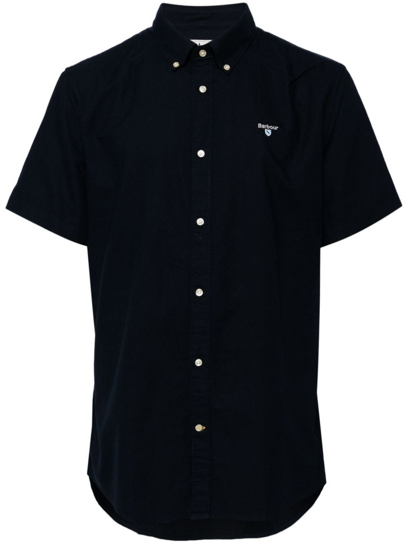 embroidered-logo cotton shirt 1