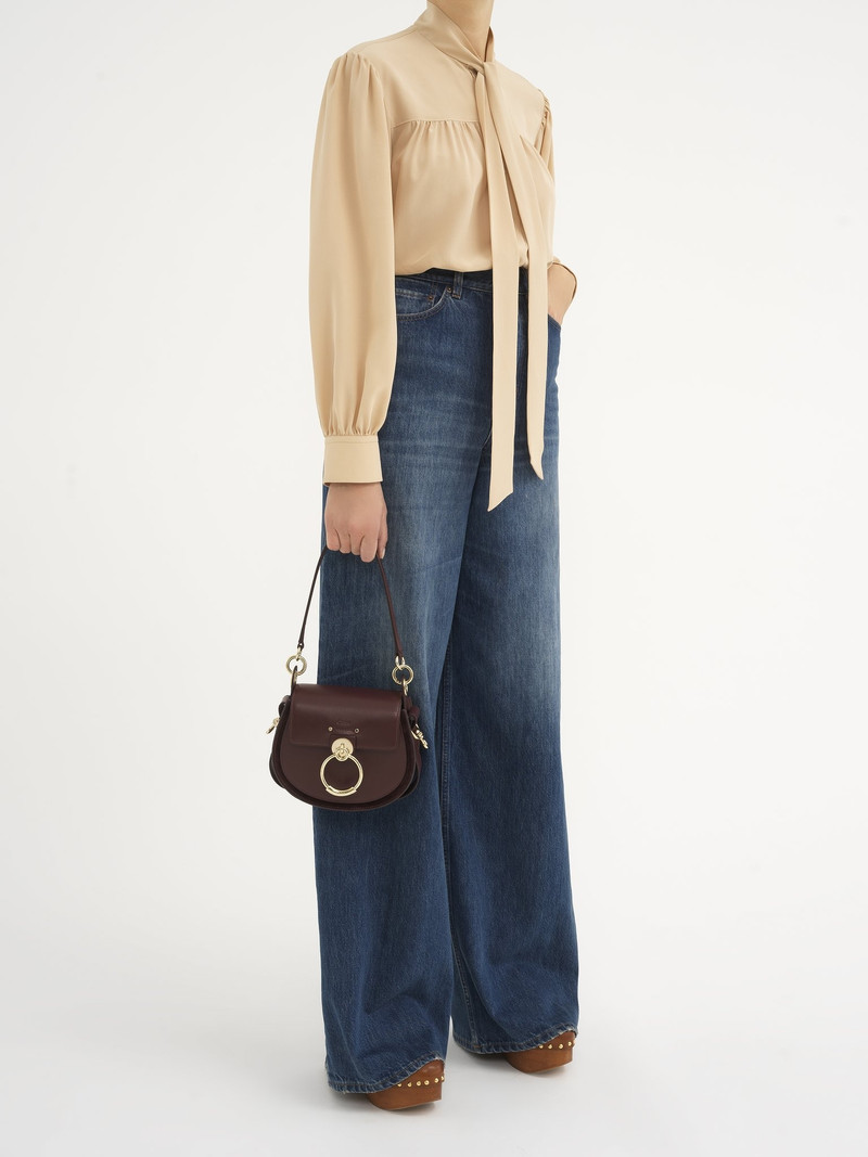 SMALL TESS BAG IN SHINY & SUEDE LEATHER 7