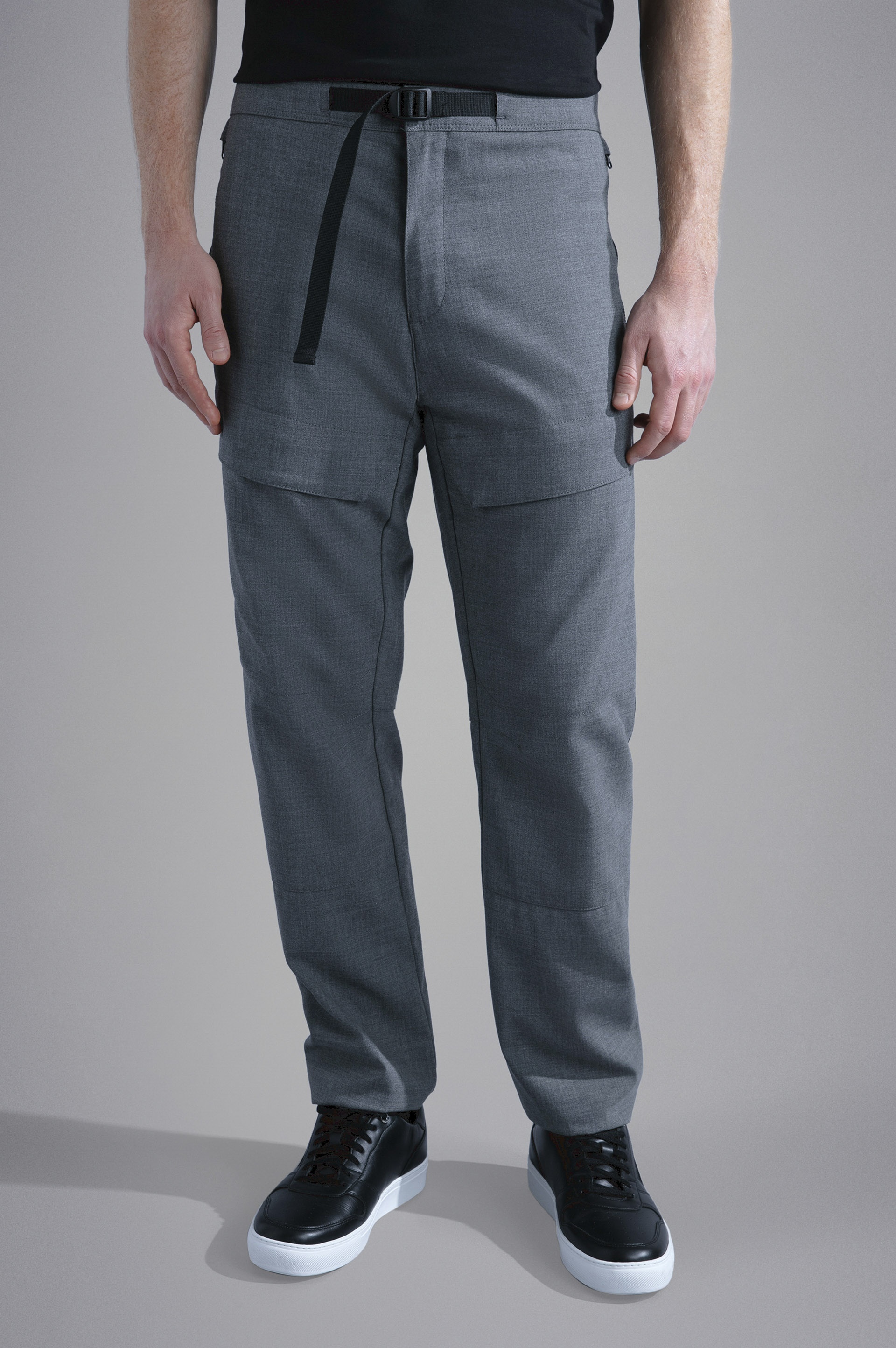 WOOL TECHNICAL FABRIC TROUSERS - 6