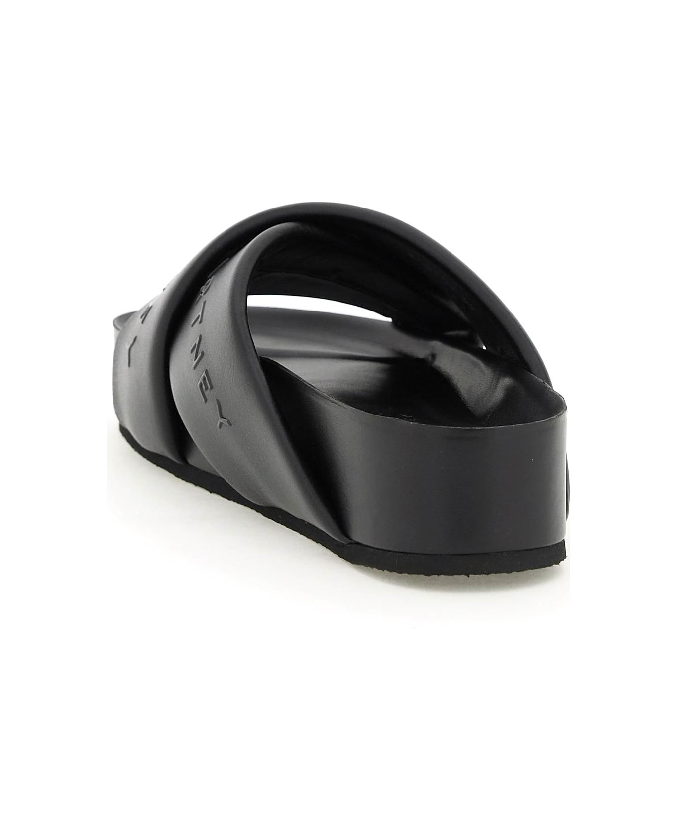 Padded Faux Leather Slides - 3