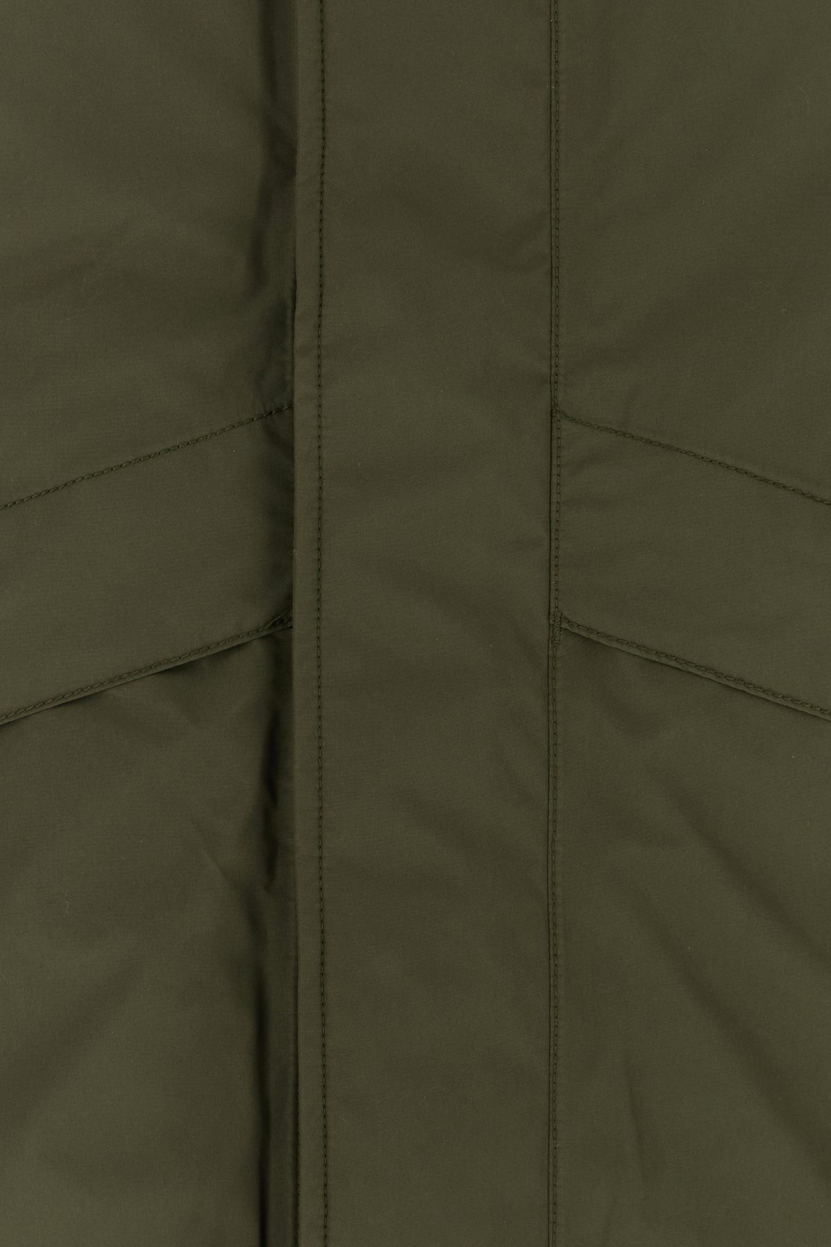 Army green polyester down jacket - 3