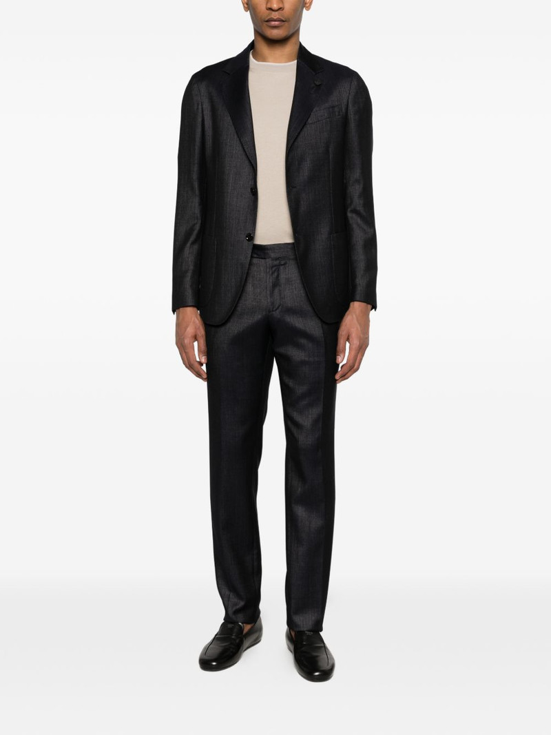LARDINI flower-pin suit outlook