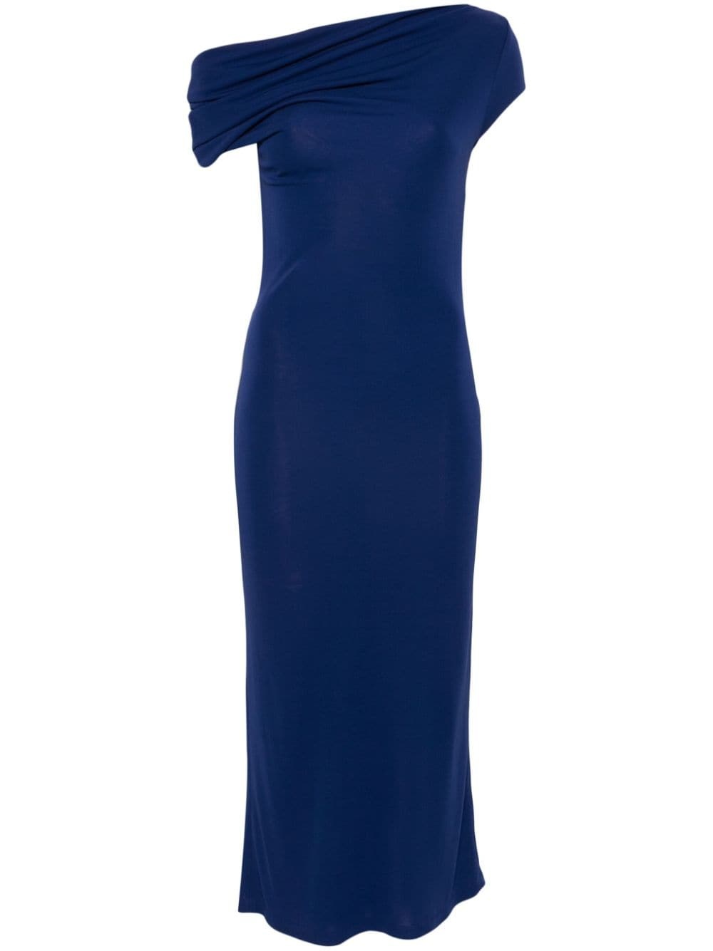cowl-neck midi dress - 1