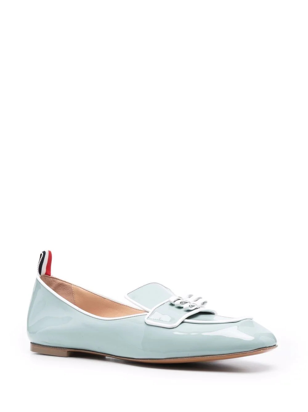 bow-embellished trimmed loafers - 2