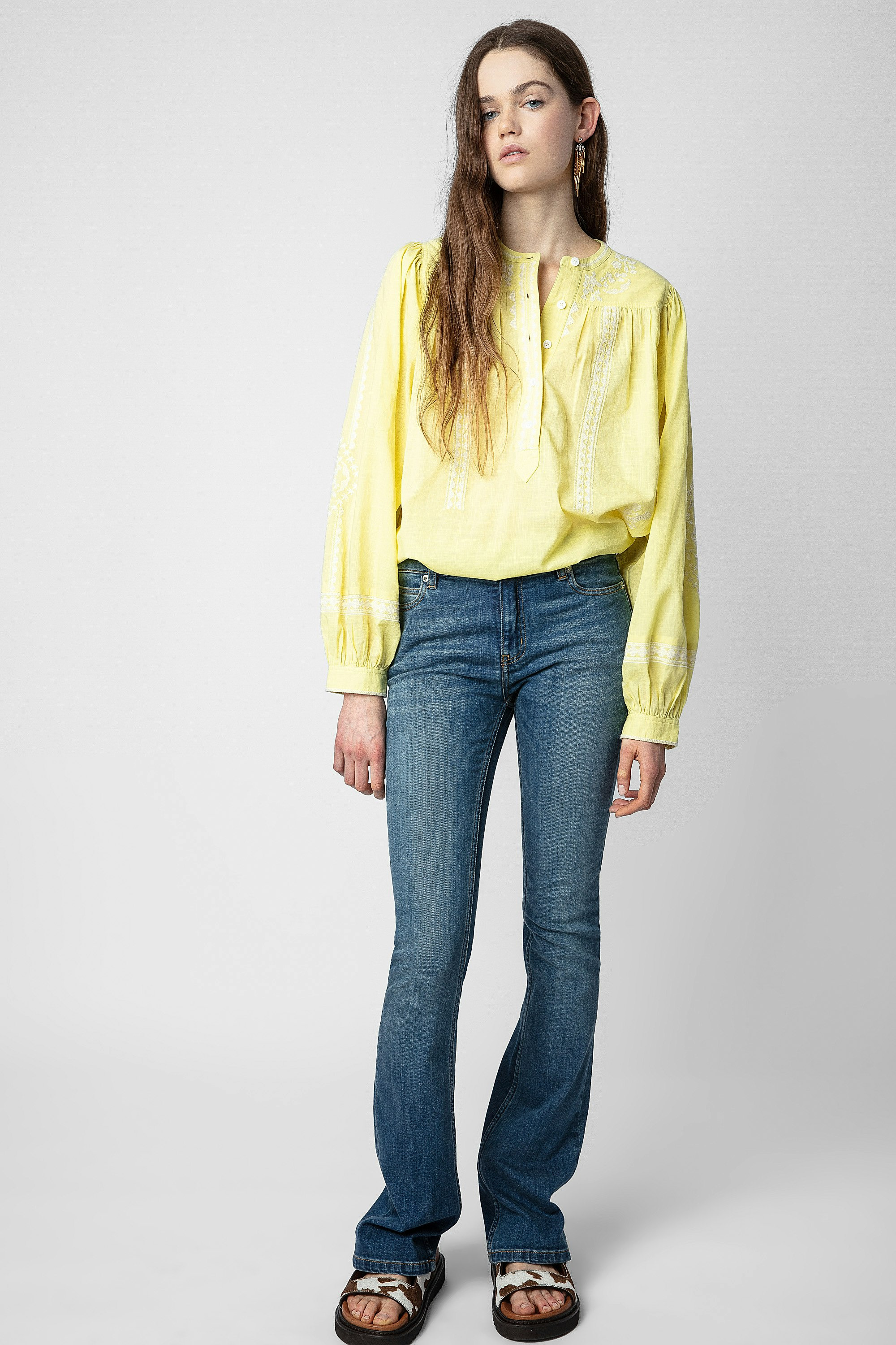 Tigy Oversized Cotton Blouse - 3