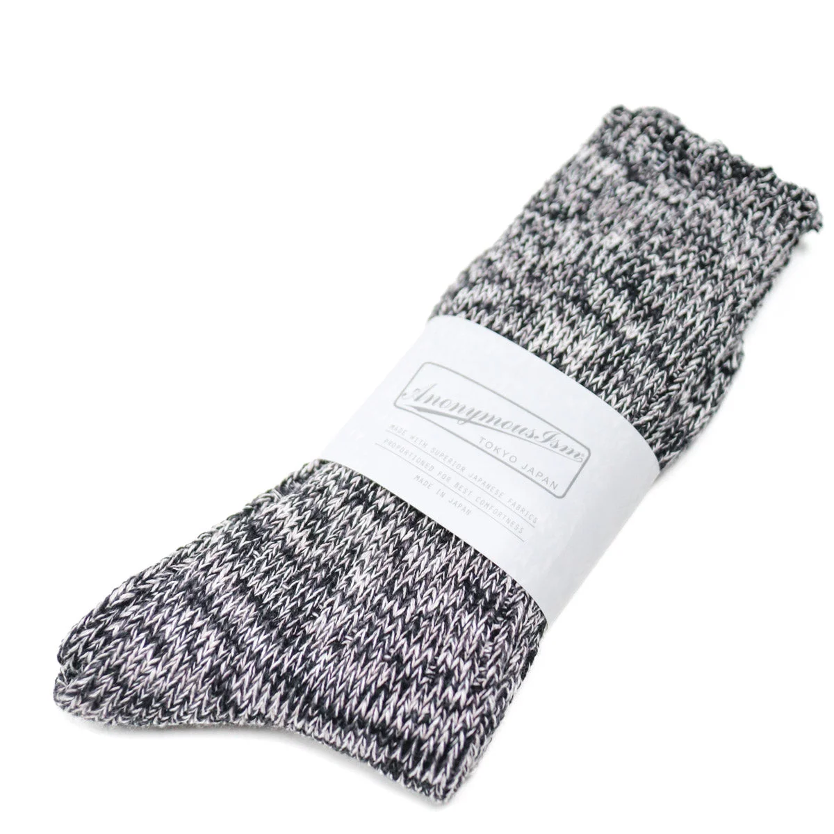 5 Color Mix Crew Sock Black - 1