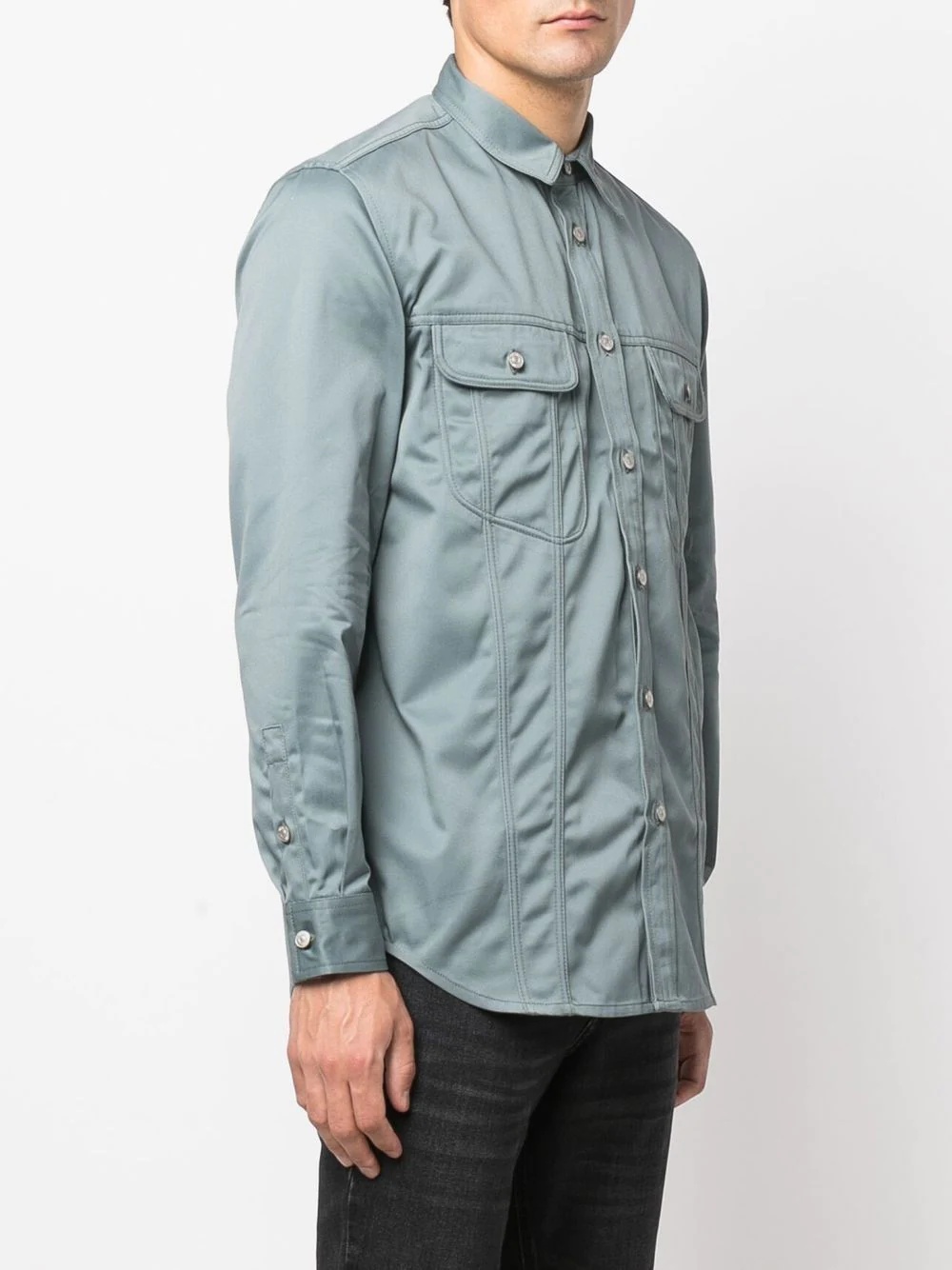 twill western denim shirt - 3