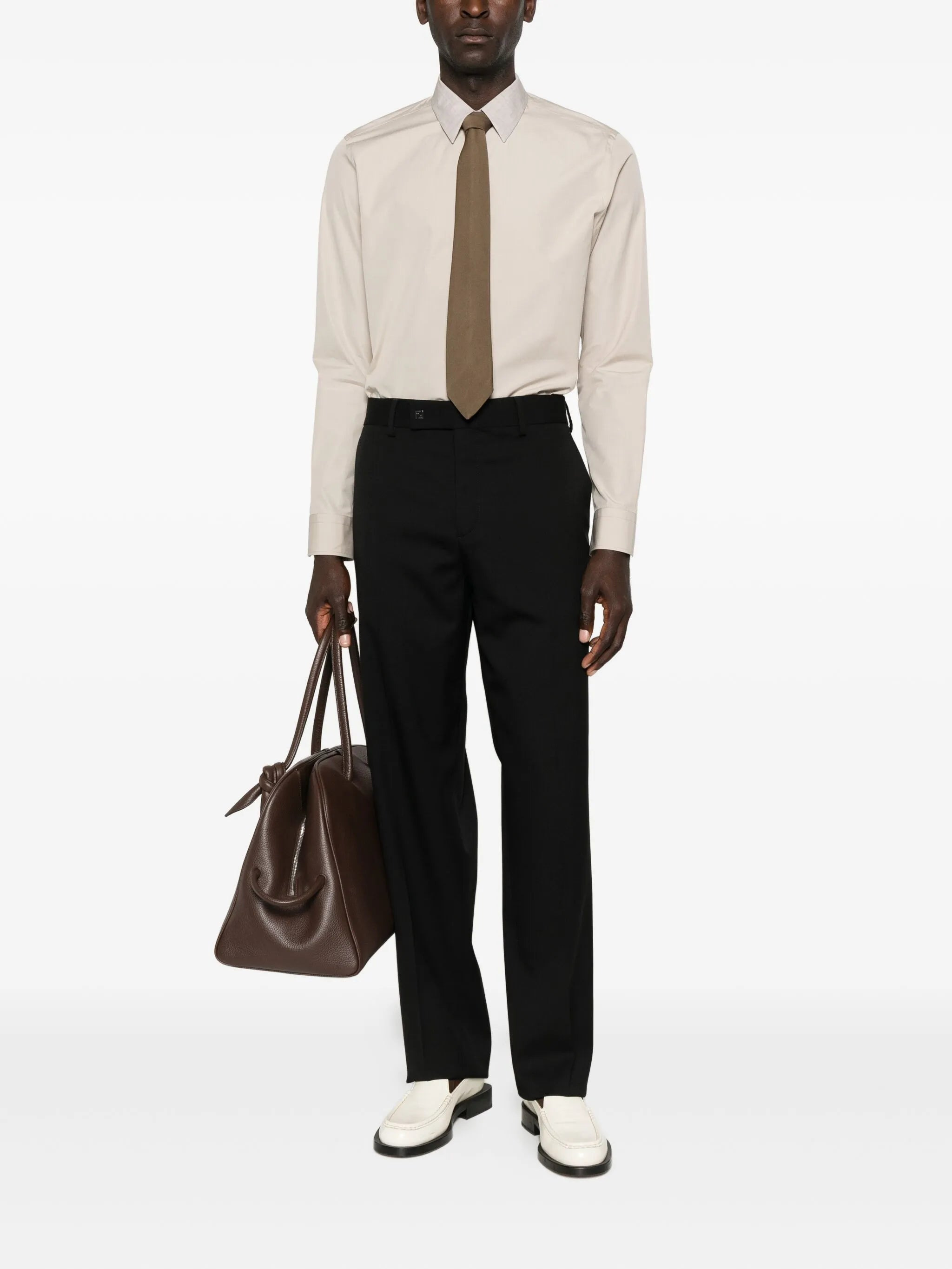 Fendi Logo-detail Wool Trousers - 5