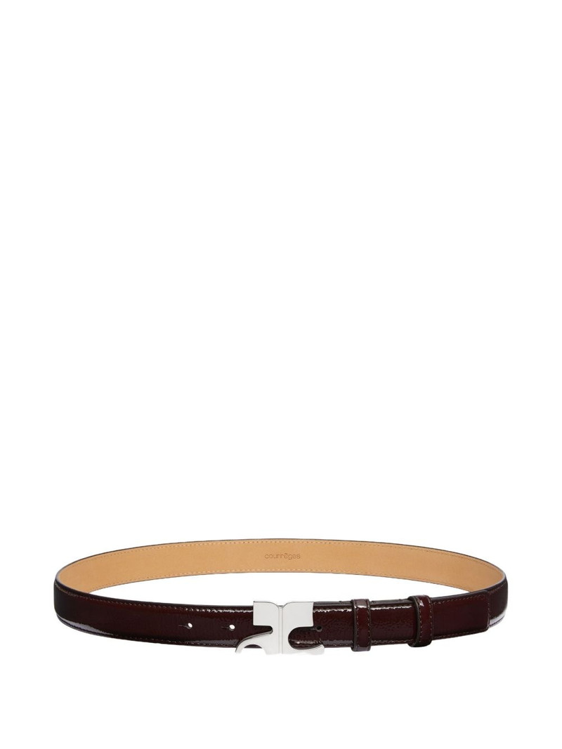 logo-buckled leather belt 3