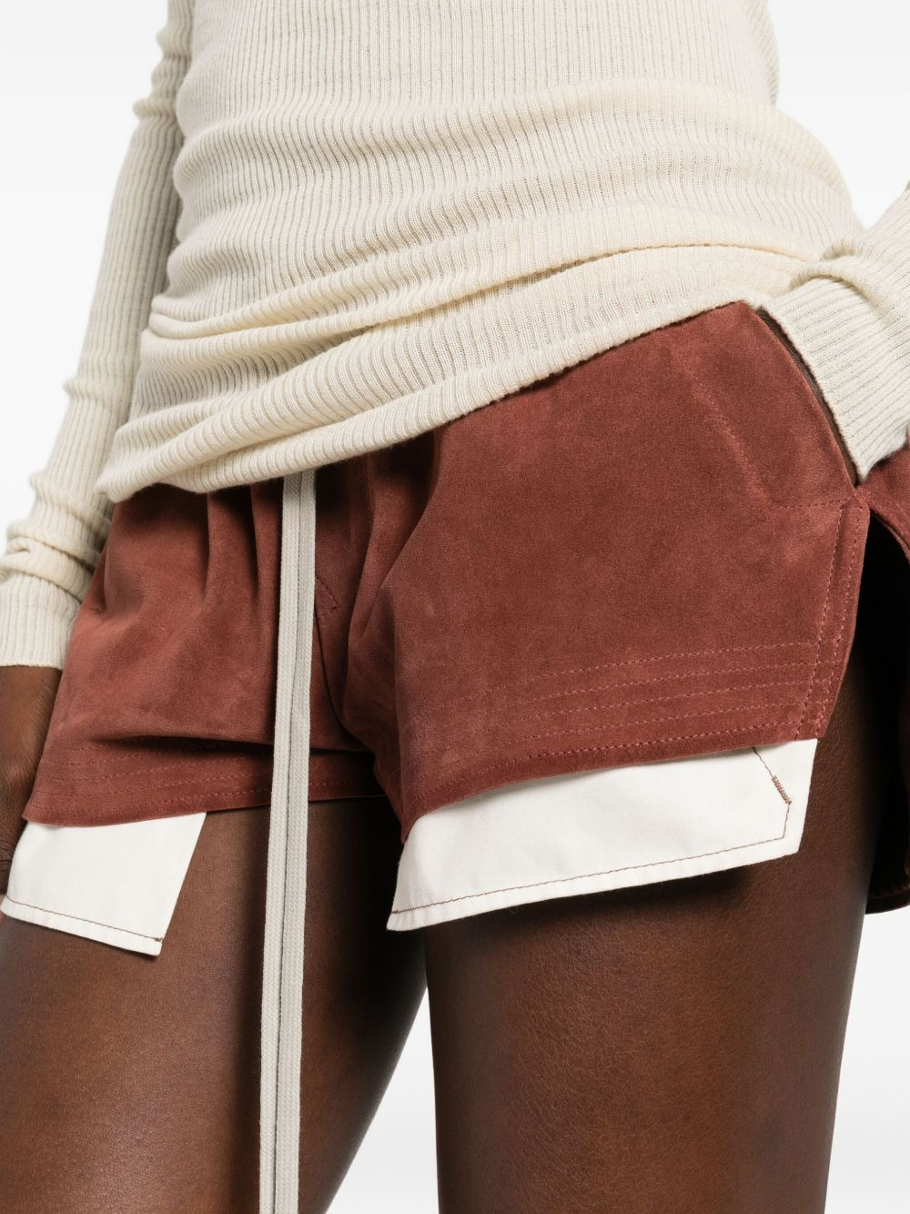 panelled drawstring shorts - 5