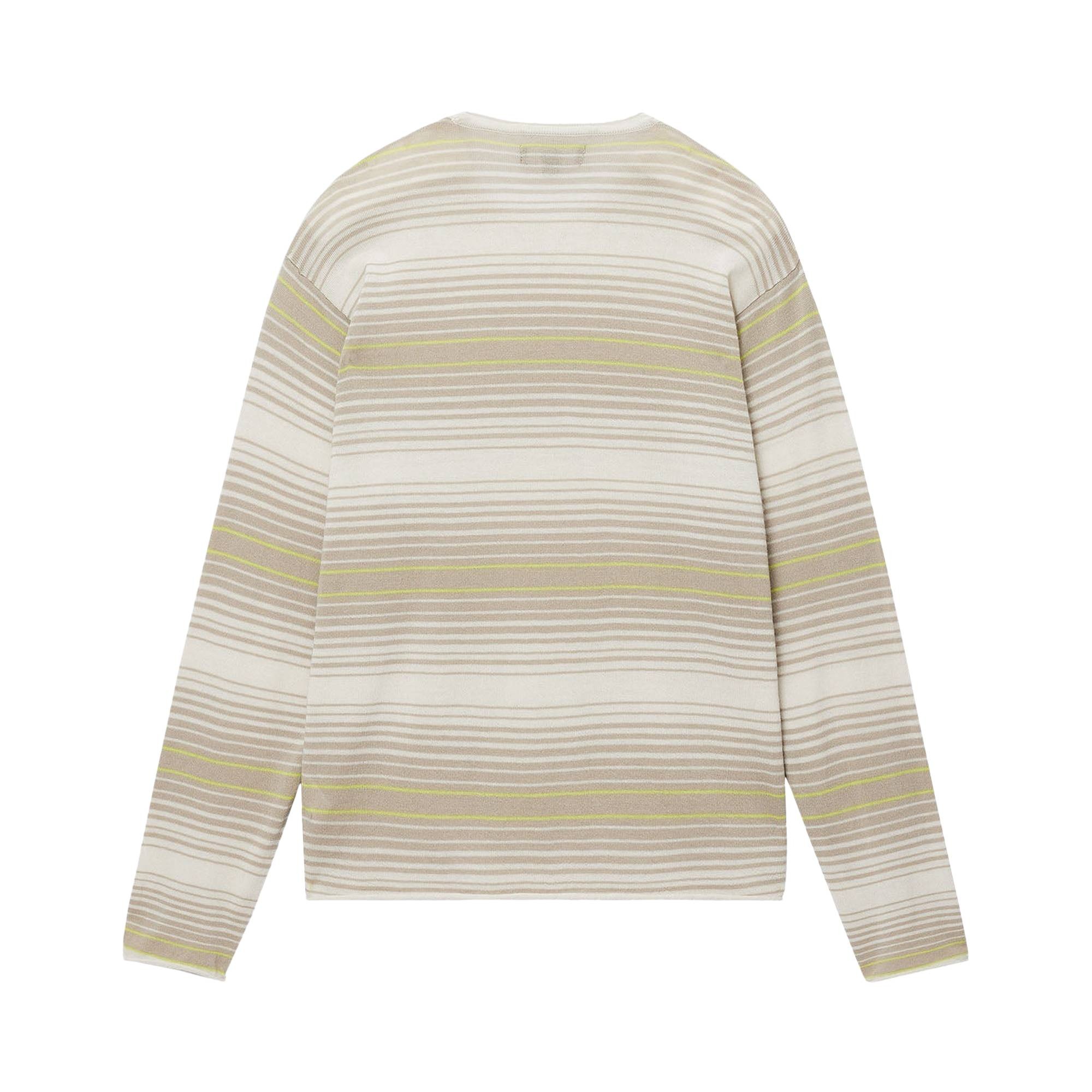 Stussy Horizontal Stripe Sweater 'Natural' - 2