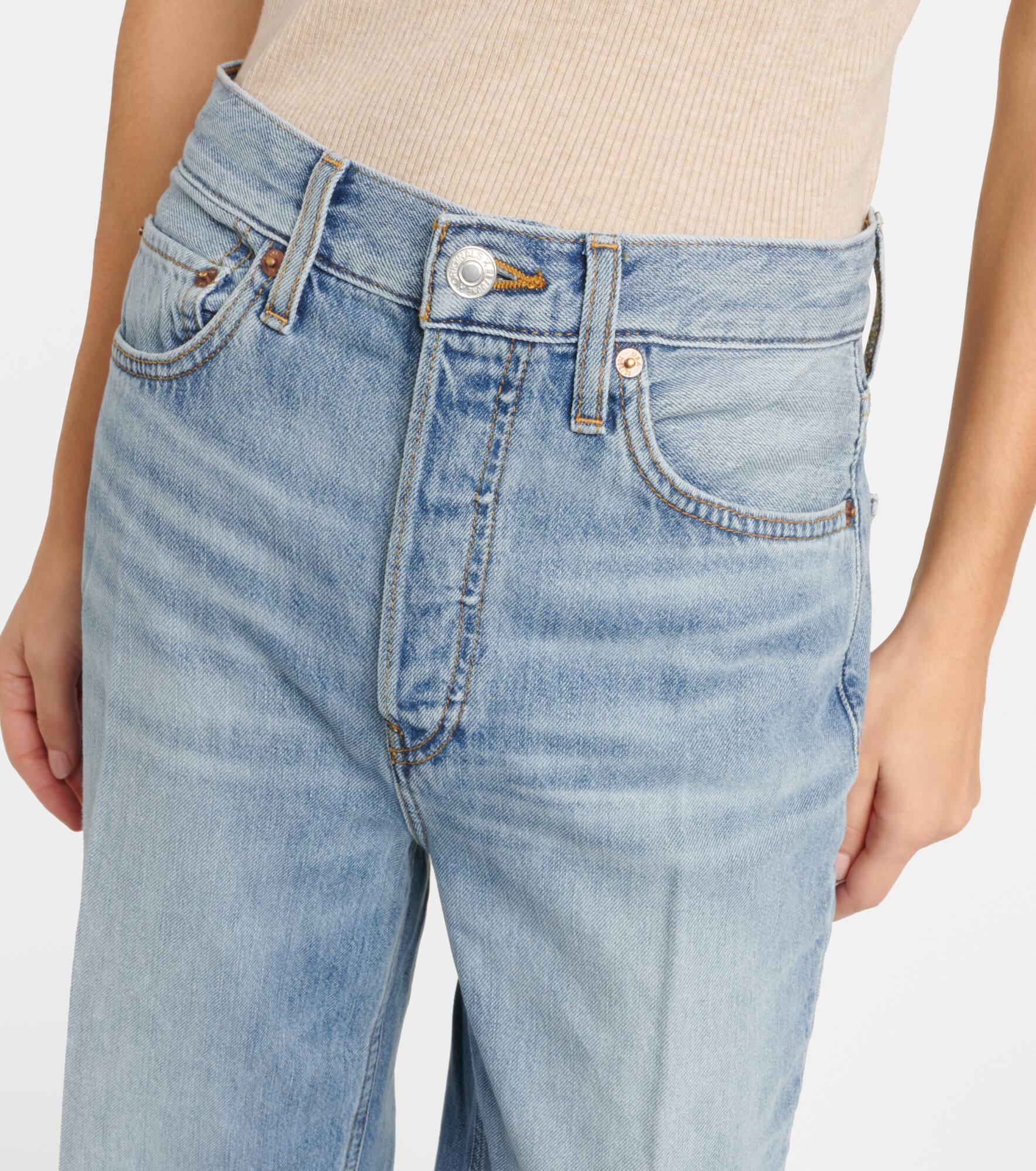’70s high-rise wide-leg jeans - 4