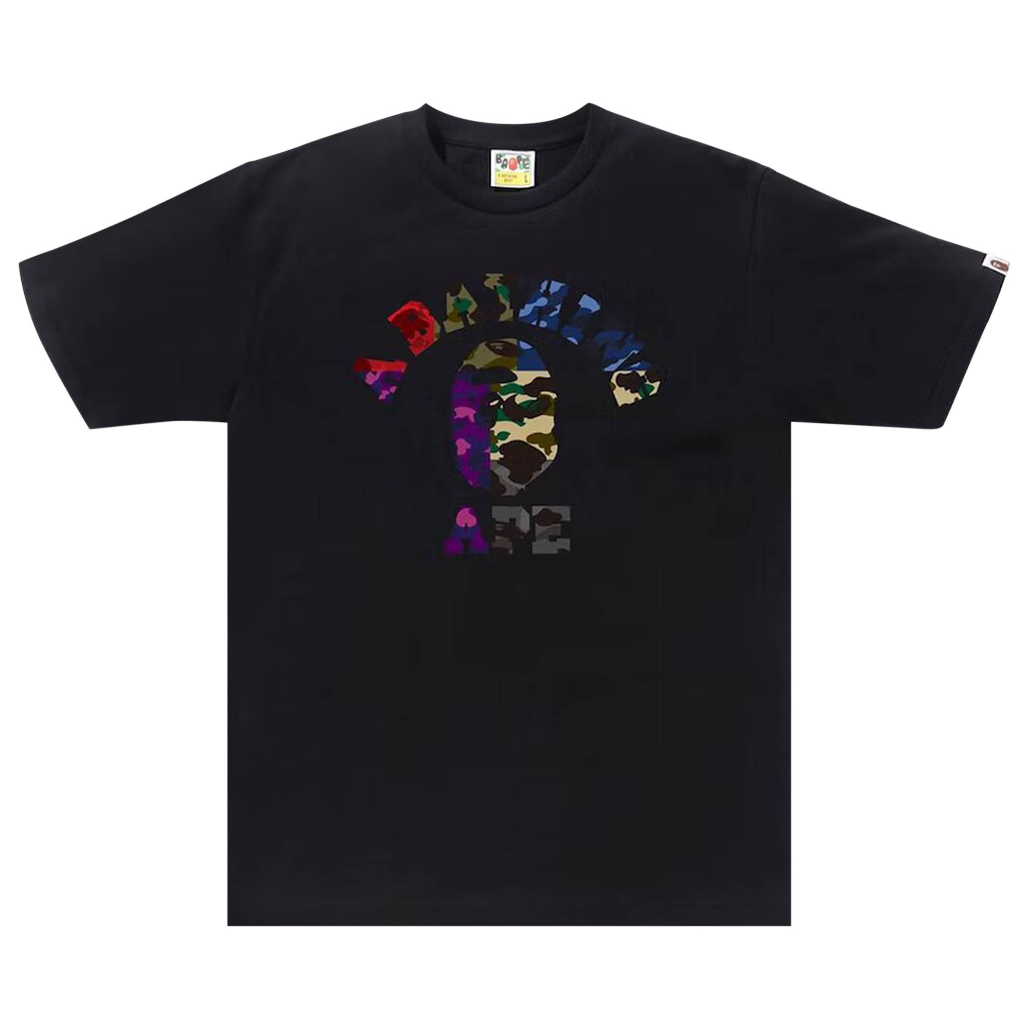 BAPE Mix Camo College Tee 'Black' - 1