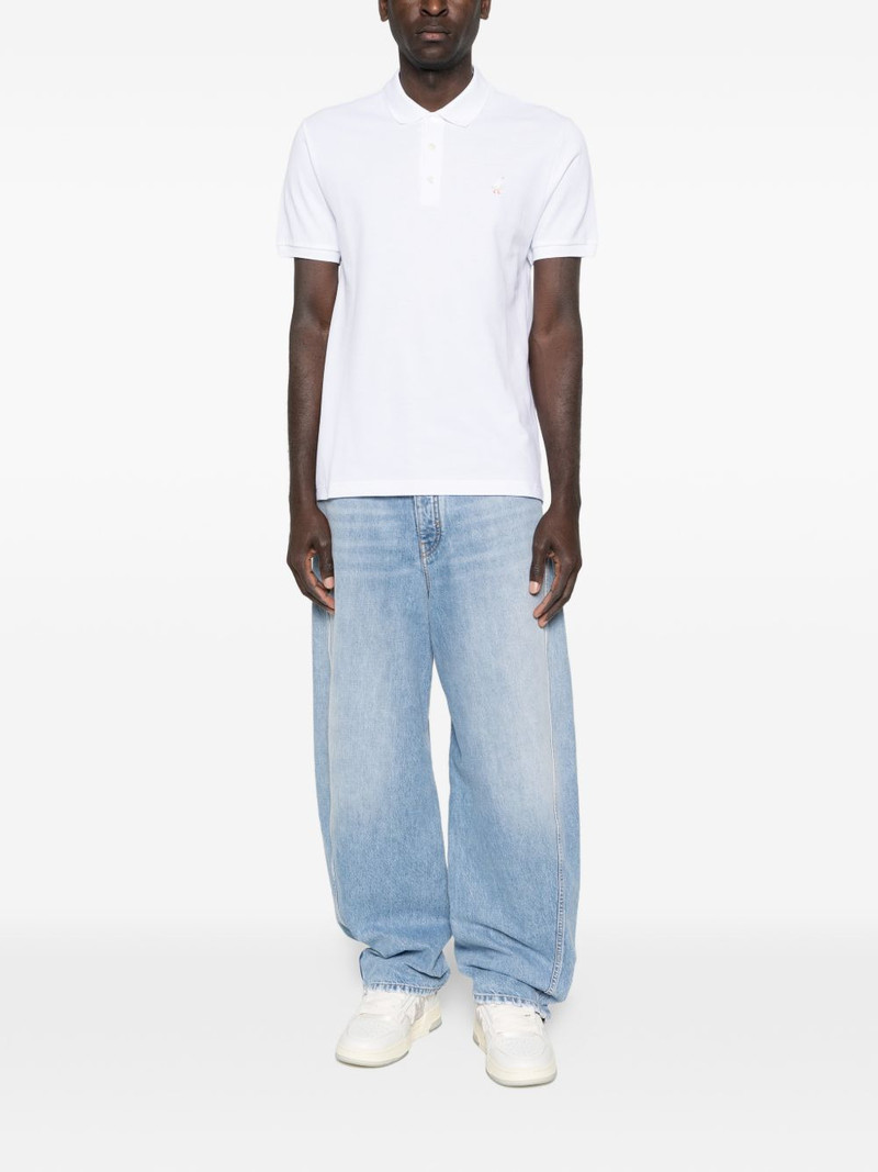 Moschino animal appliqué polo shirt outlook