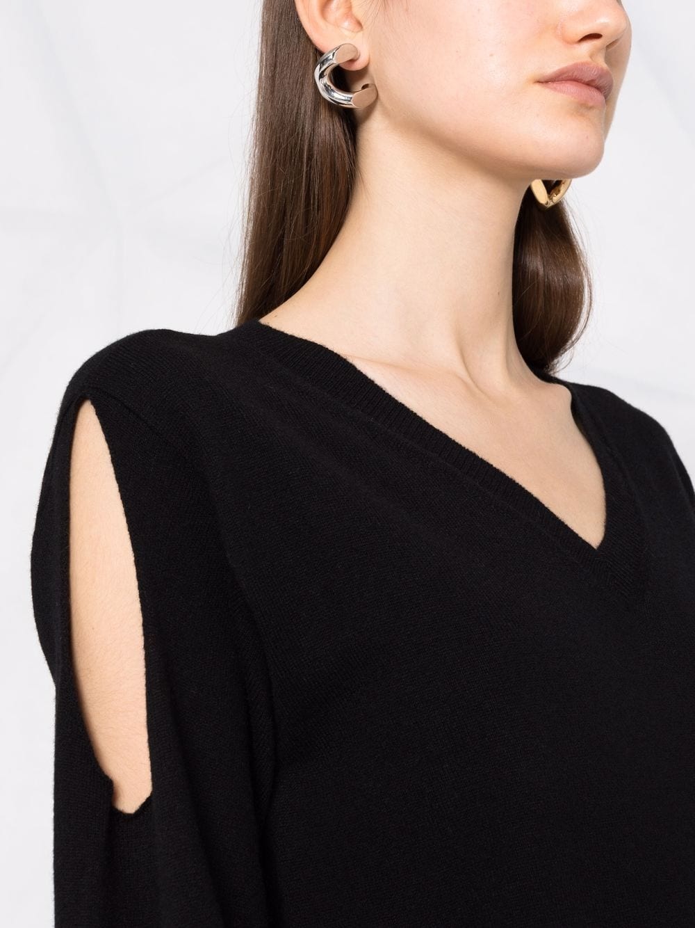 V-neck knit dress - 3