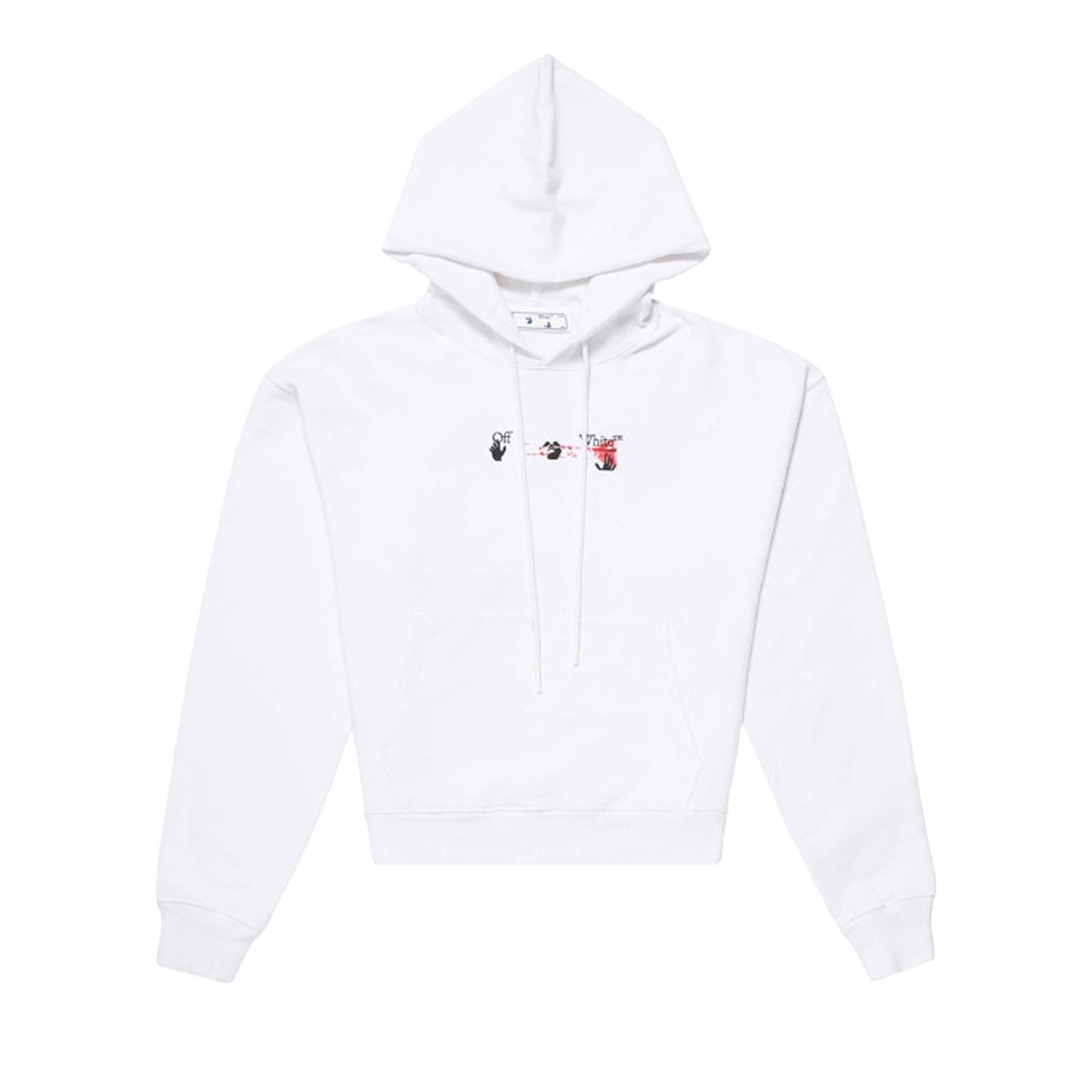 Off-White Acrylic Arrow Over Hoodie 'White/Fuchsia' - 1