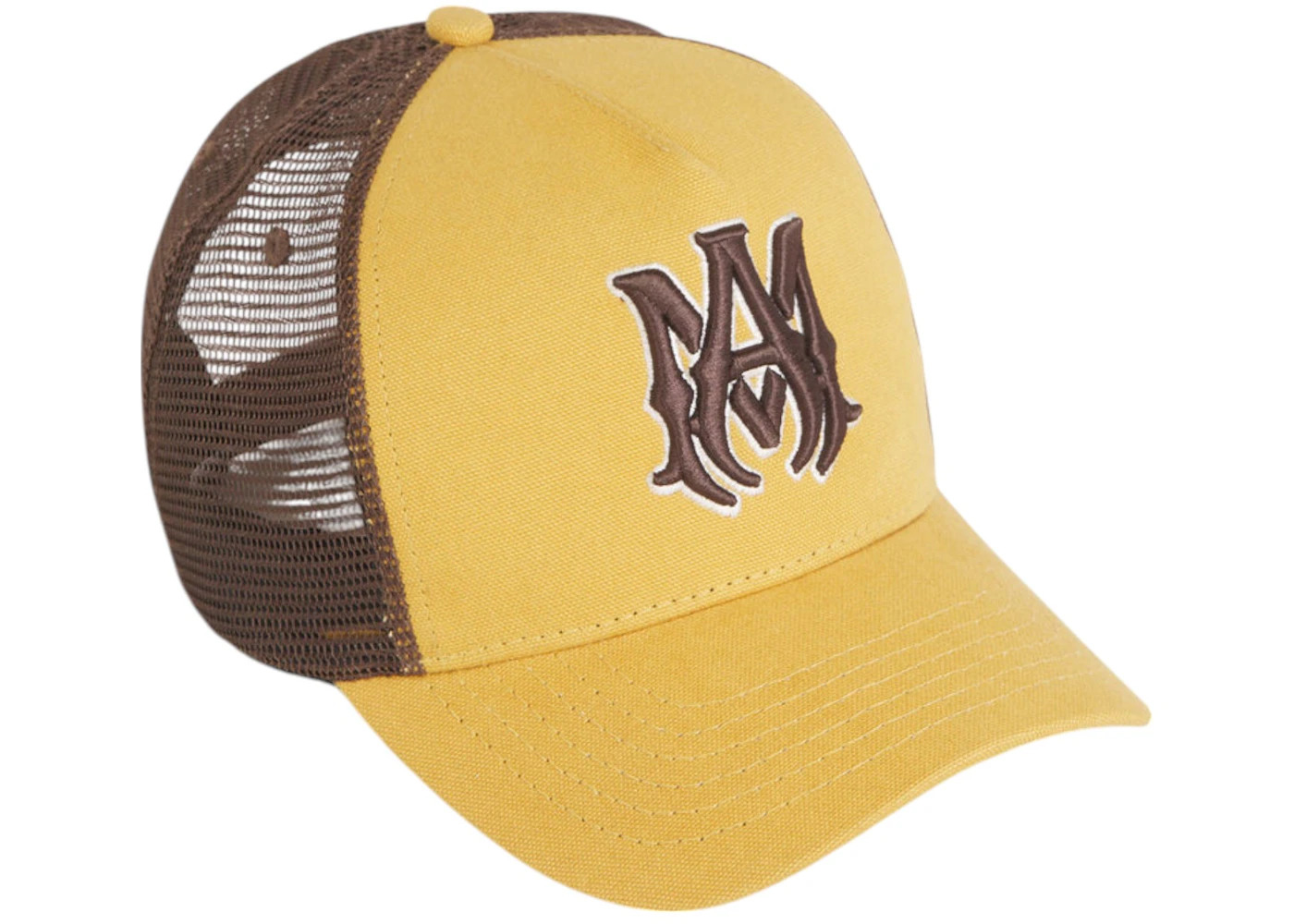 AMIRI MA Logo Trucker Cap Chai Tea - 1