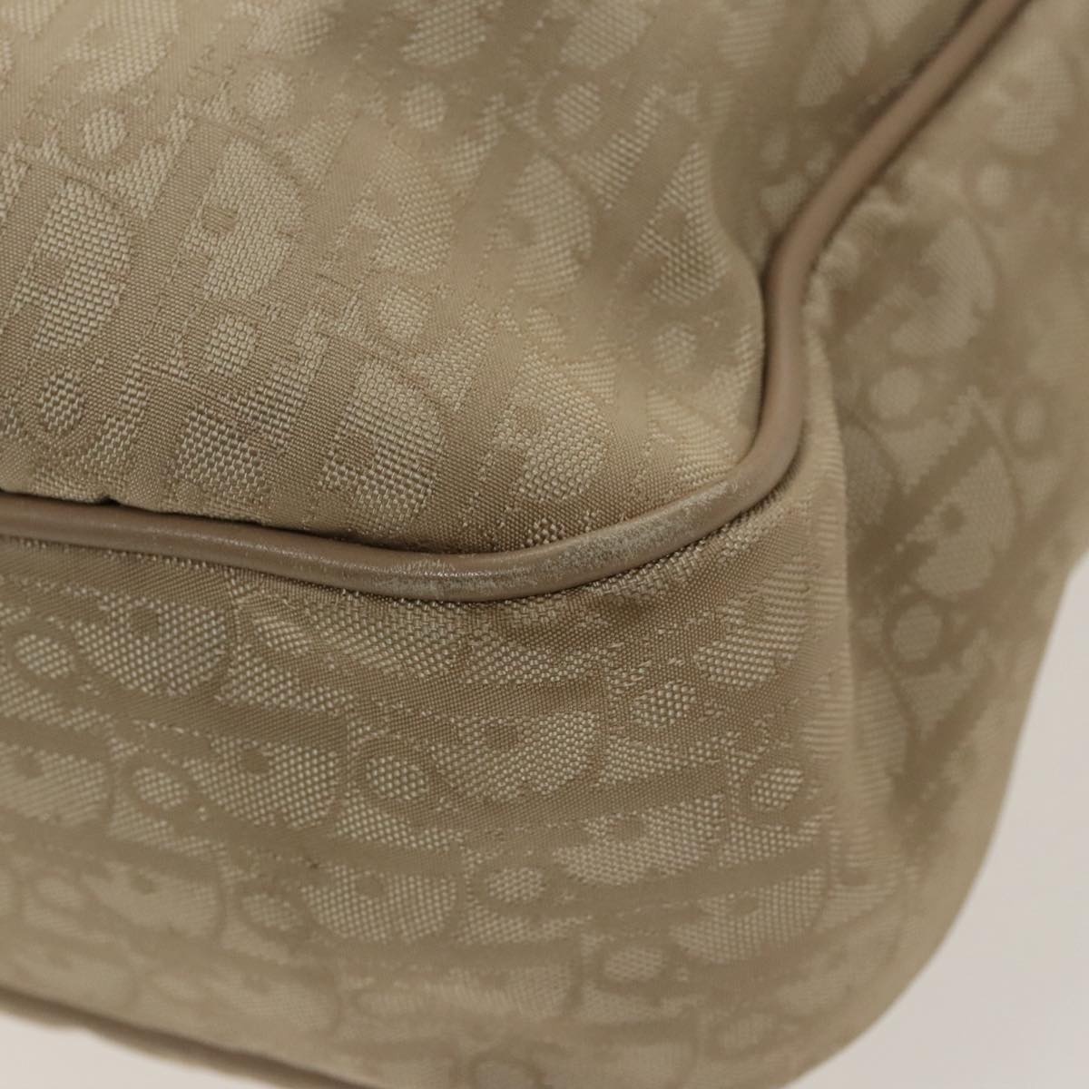 DIOR Trotter Canvas Tote Bag Beige Silver - 9