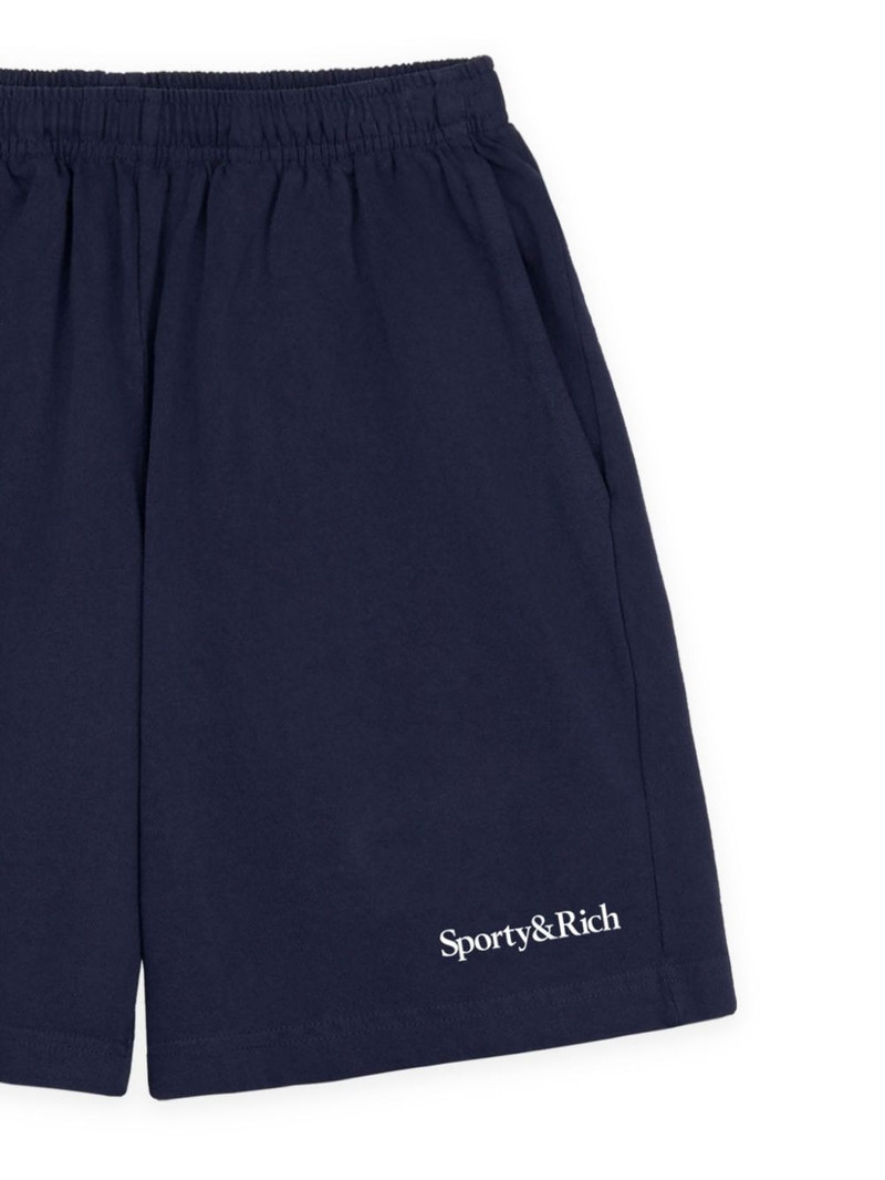 Sporty & Rich elastic-waistband logo shorts outlook