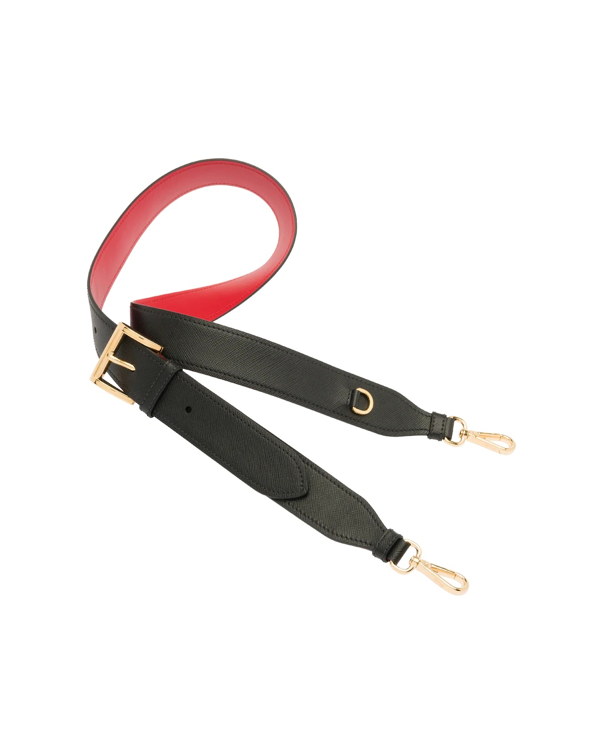 Adjustable Saffiano leather shoulder strap - 1