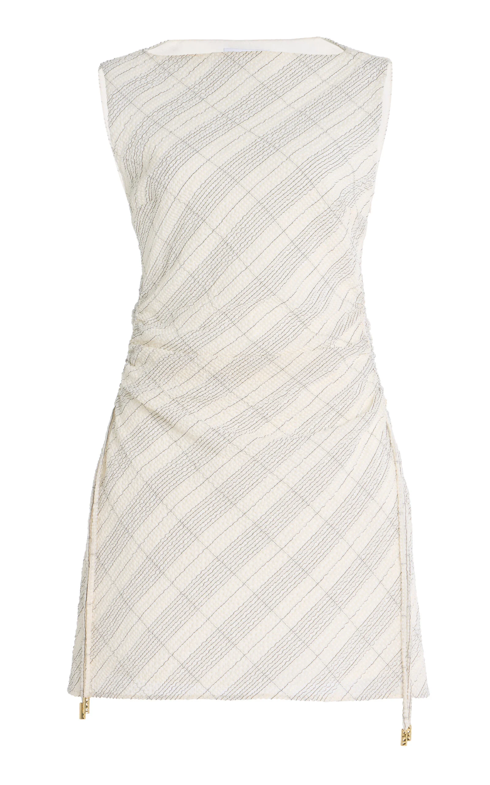 Kai Tartan-Checked Cotton-Blend Dress ivory - 1