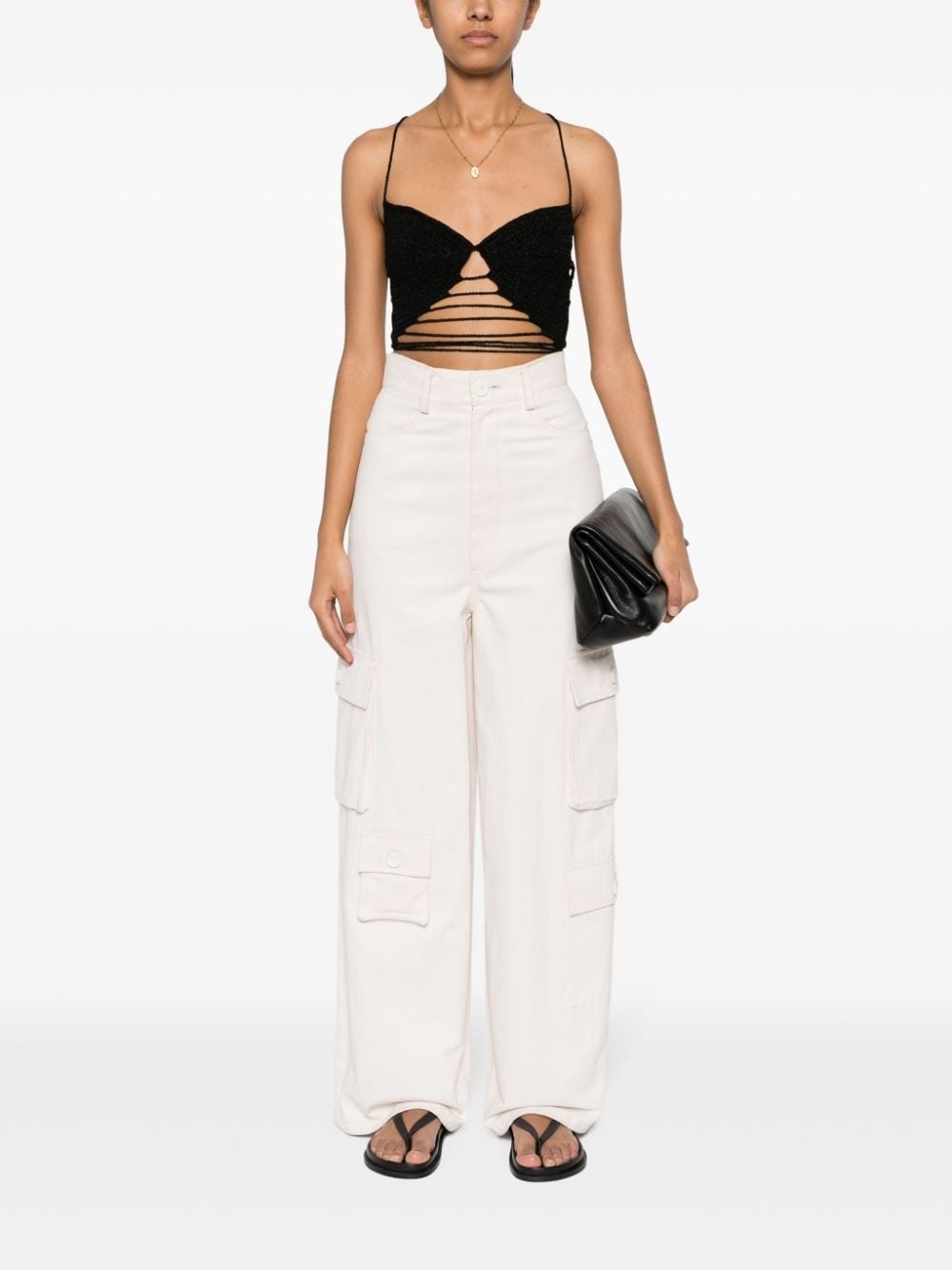 crochet cropped top - 2