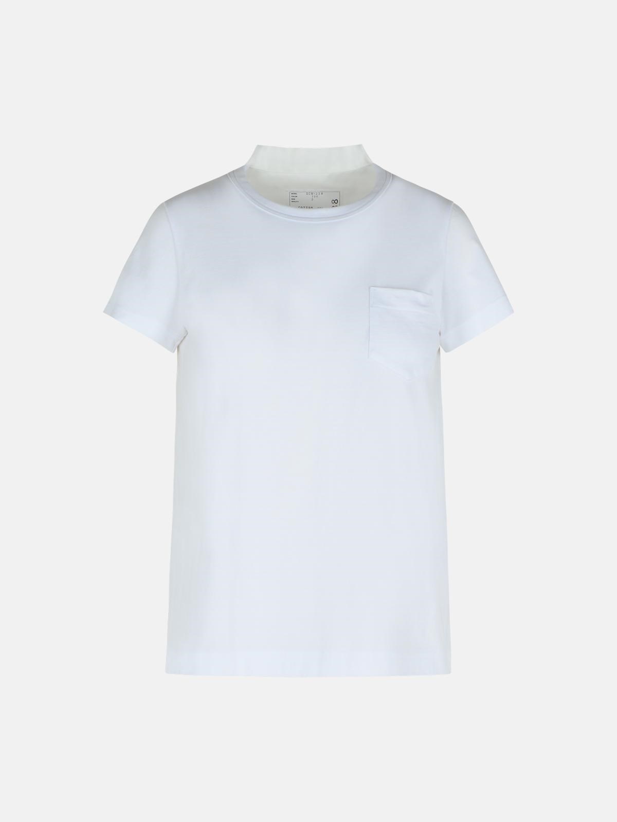 WHITE COTTON T-SHIRT - 1