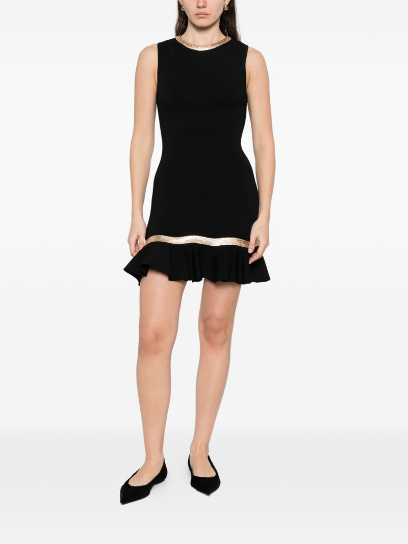 Sandro ruffled-hem knitted dress outlook