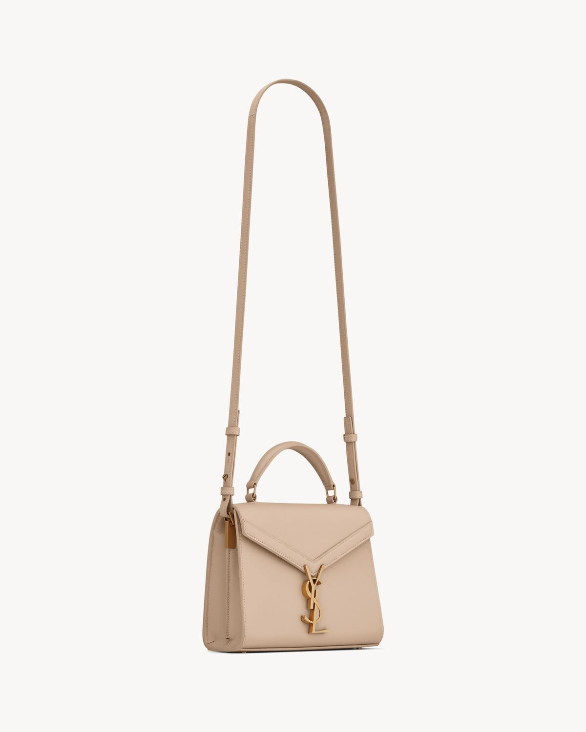 CASSANDRA MINI TOP HANDLE BAG IN GRAIN DE POUDRE EMBOSSED LEATHER - 8