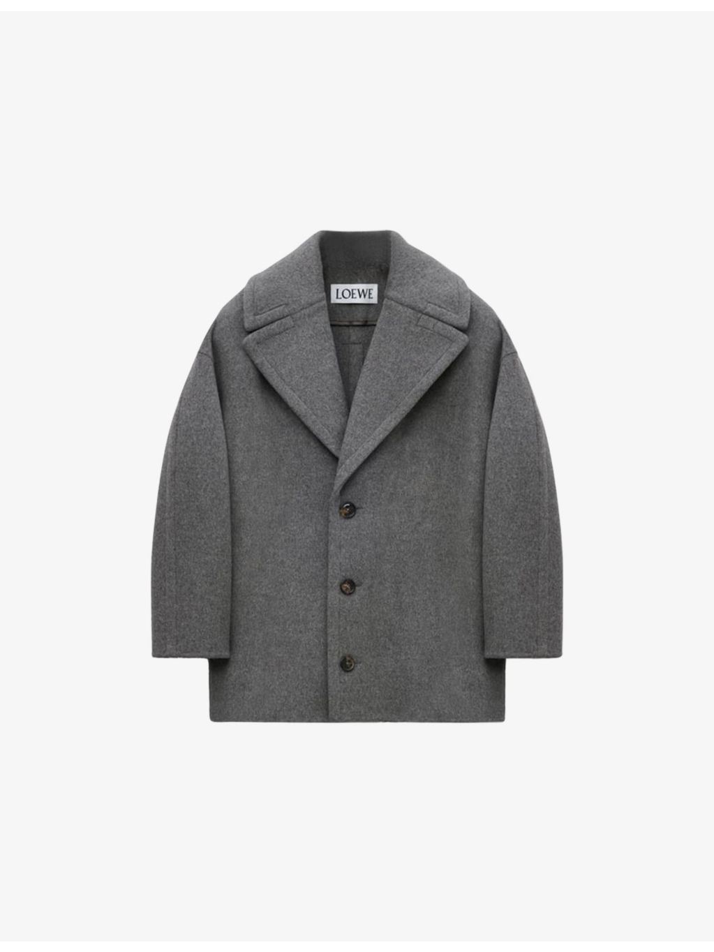 Relaxed-Fit Brushed Wool Coat - 1