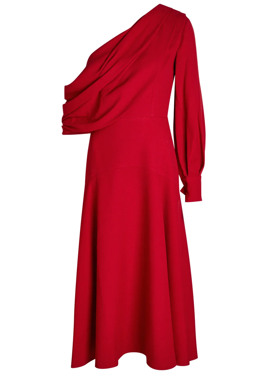 Emilia Wickstead Sehima Draped Crepe Gown - 1