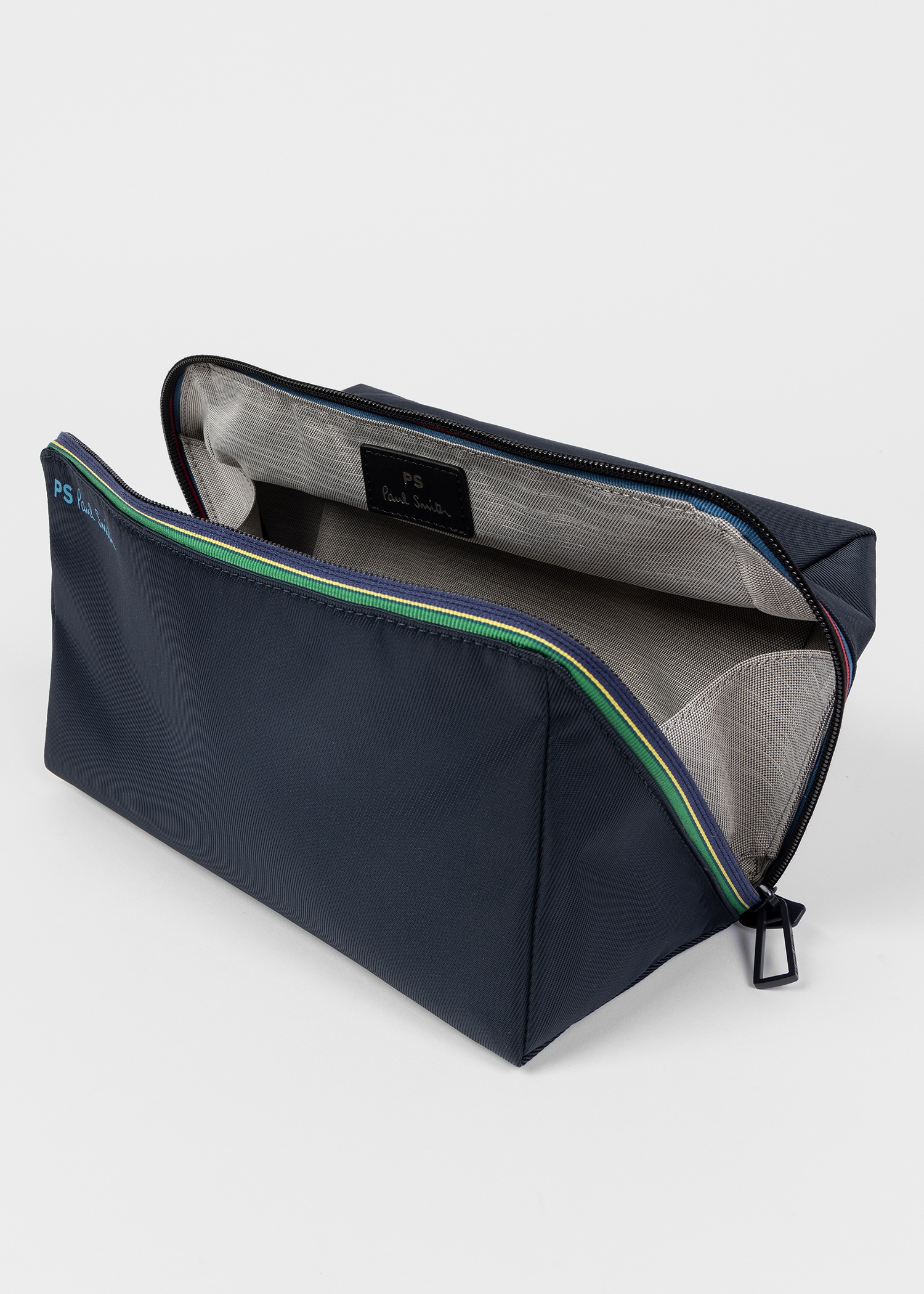 Navy 'Sports Stripe' Nylon Wash Bag - 4