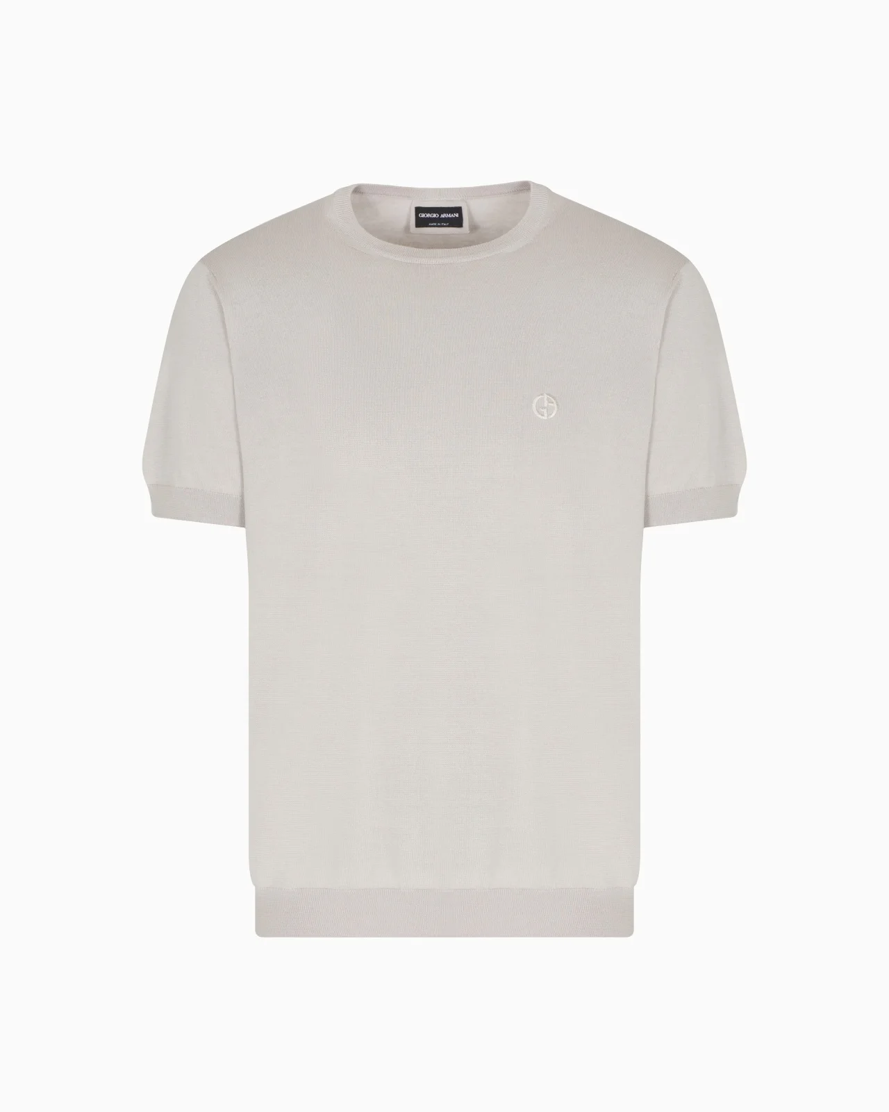 SHORT-SLEEVED SILK-COTTON JUMPER - 1