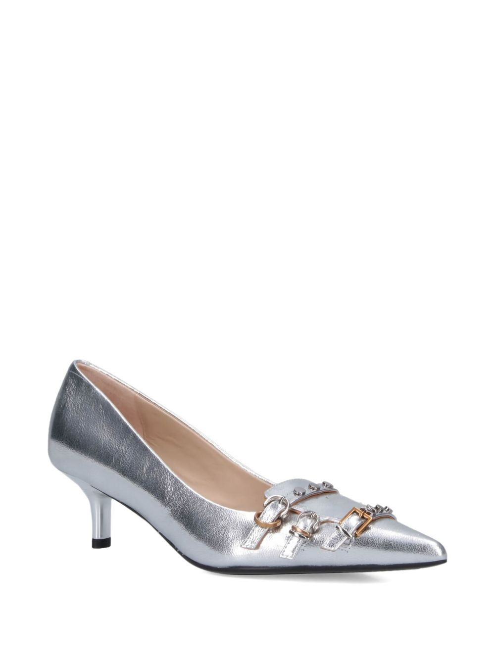 buckle-embellished pointed-toe pumps - 2