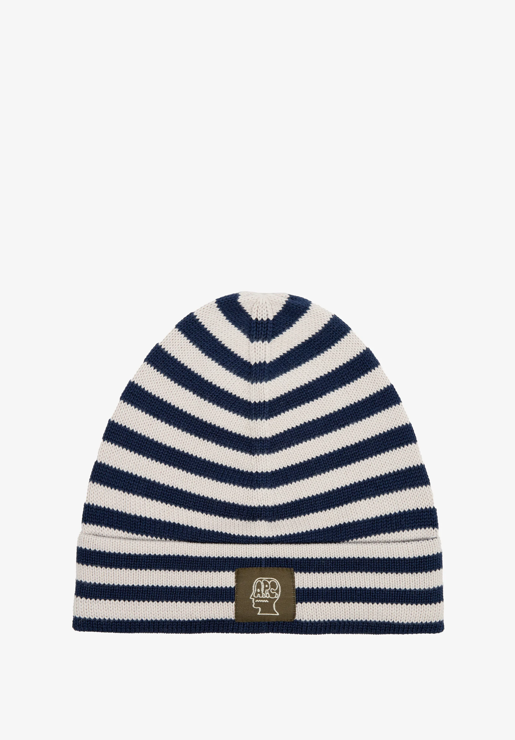 A.P.C. X BRAIN DEAD STRIPED COTTON BEANIE - 1