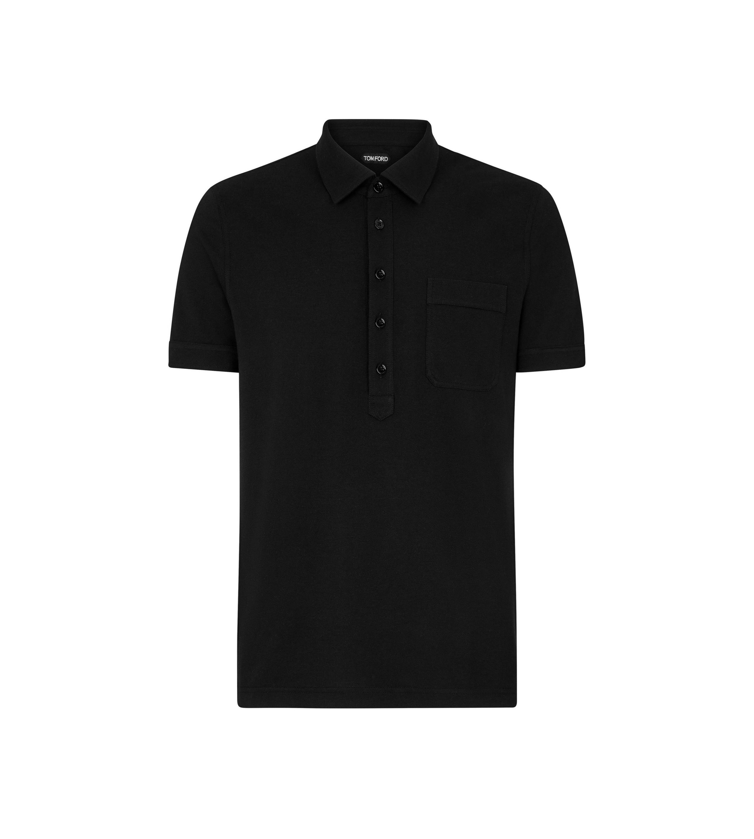 SILK BLEND PIQUET POLO - 1