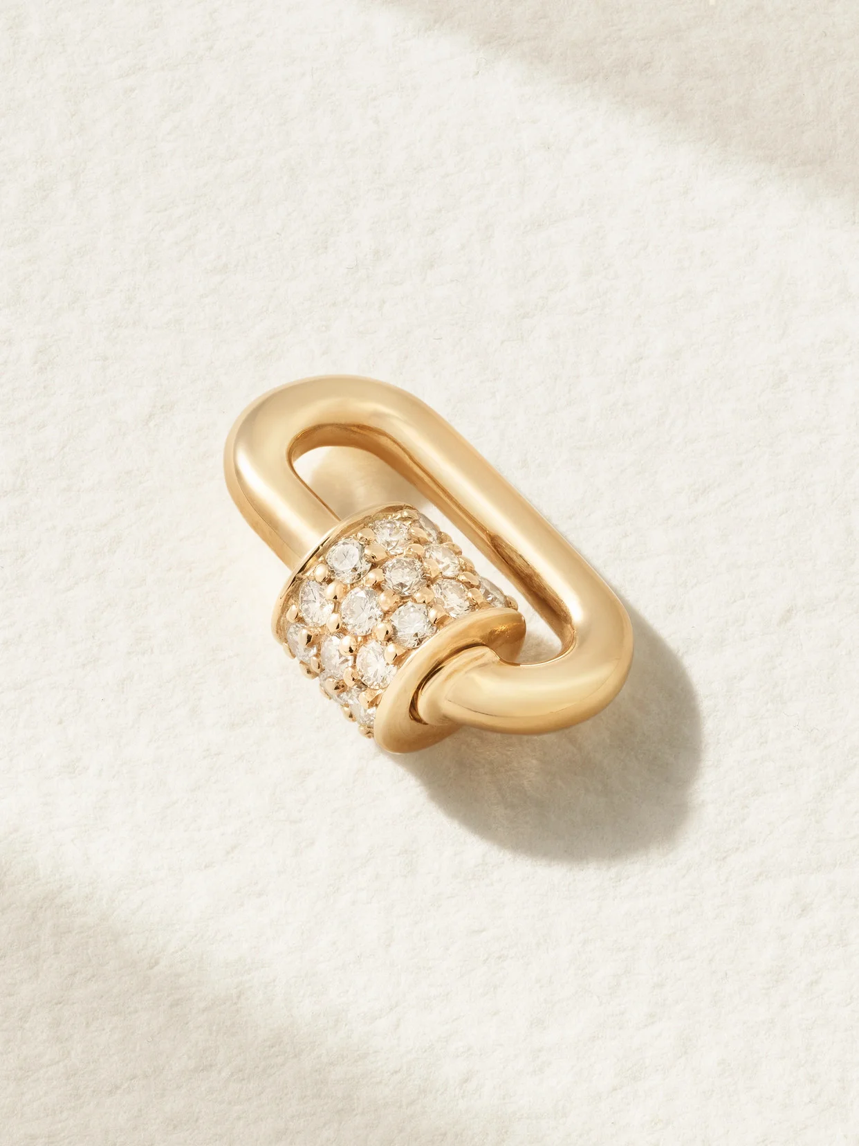 Stoned Chubby Babylock 14-karat Gold Diamond Pendant - 1