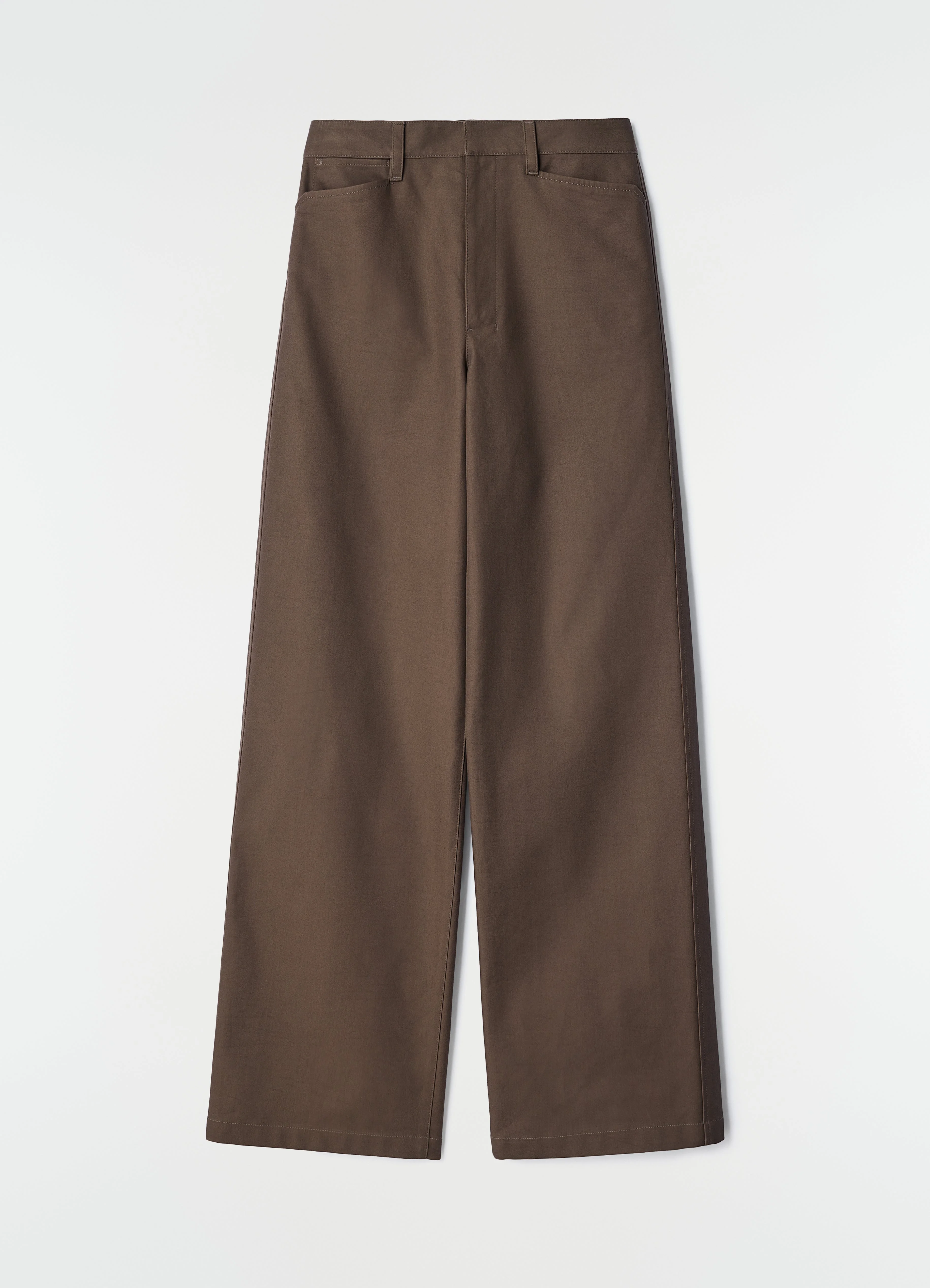STRAIGHT PANTS IN HEAVY COTTON TWILL - 1