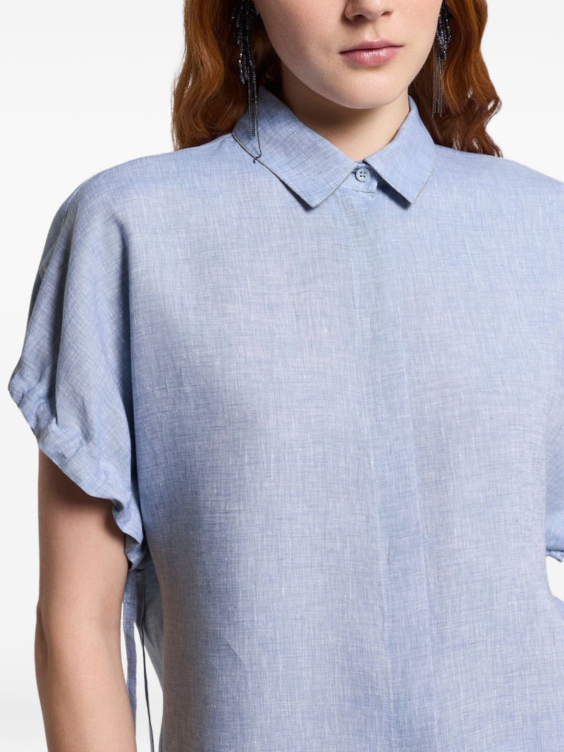 ruched-detail shirt 4