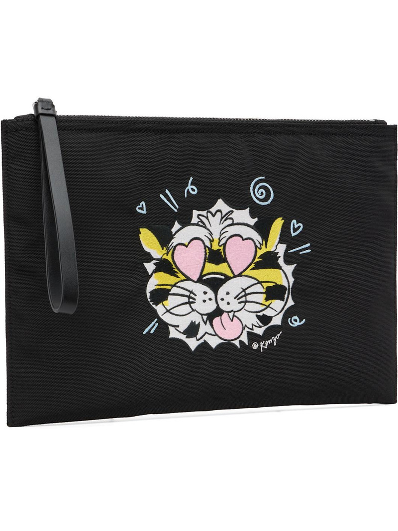KENZO Black Kenzo Paris 'KENZO Wild Tiger' Large Pouch outlook